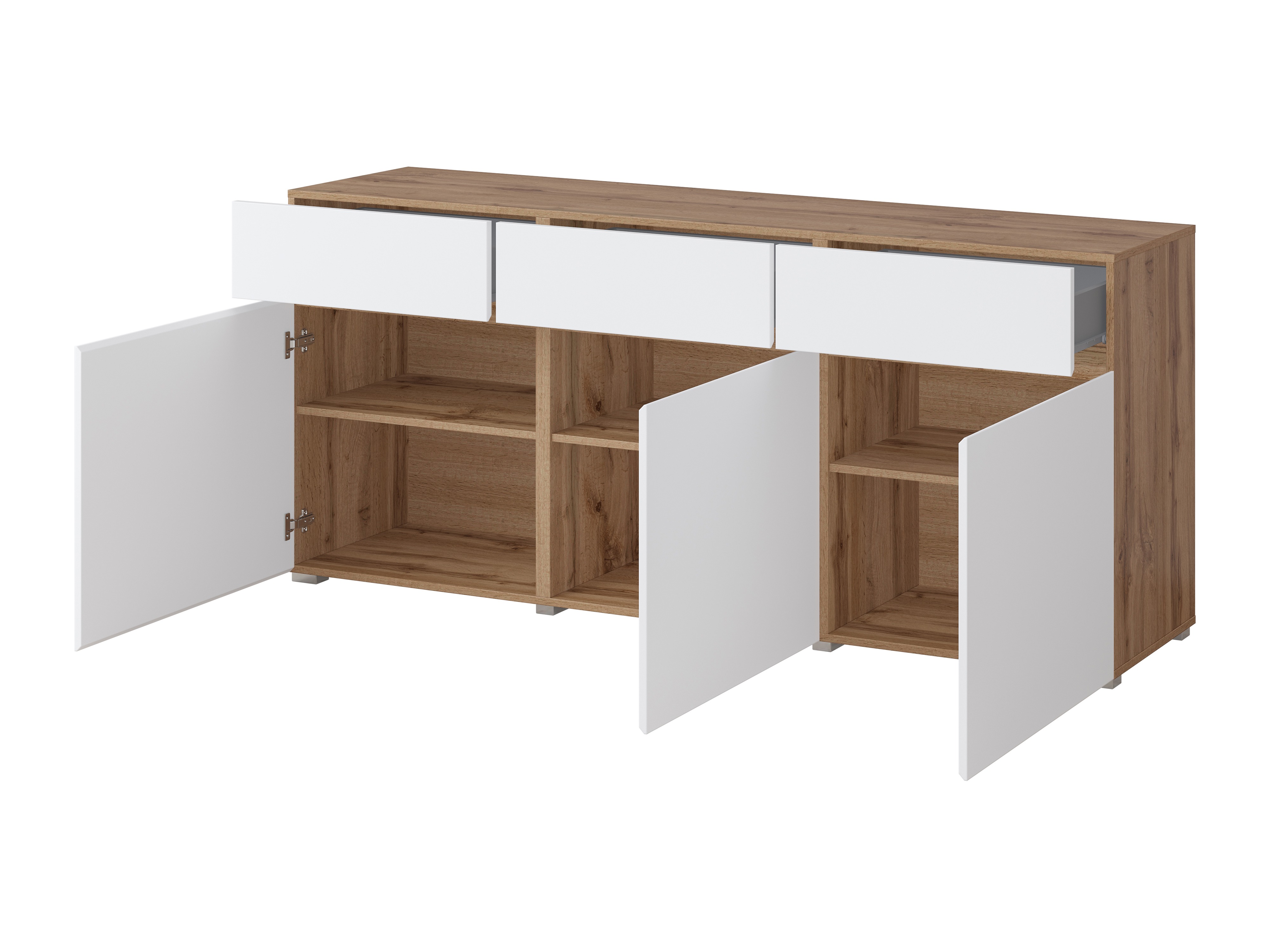 Komoda Alfere 103 (Wotan hrast + Bijela)