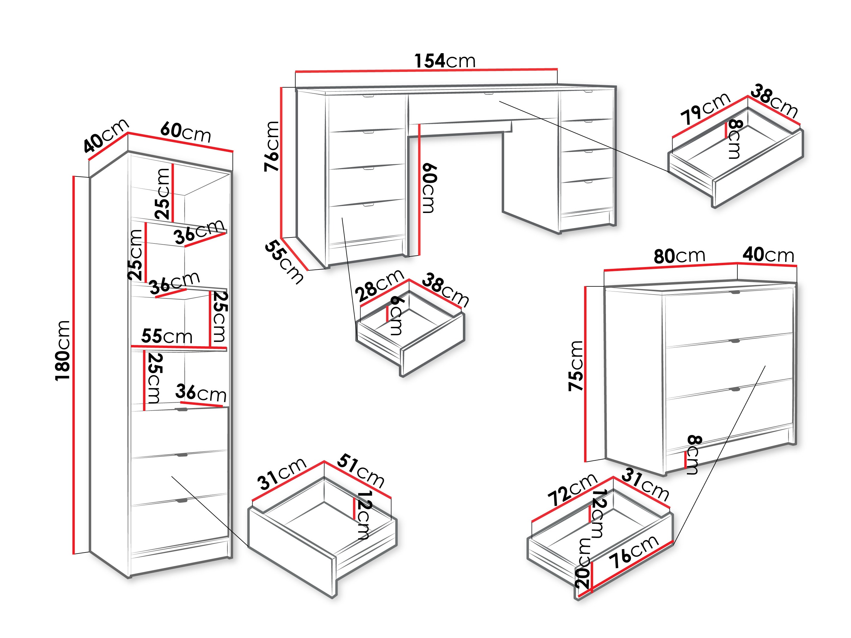 Set za kućni ured Comfivo Papilio VI (Bež)