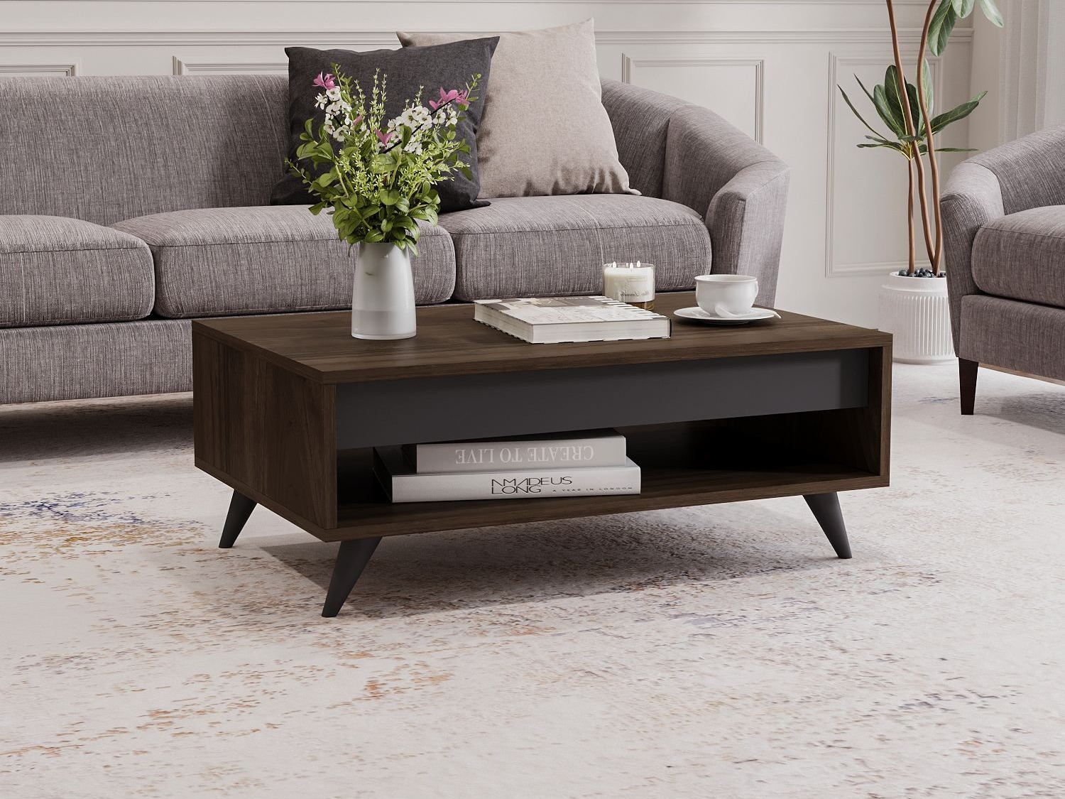 Stolić za kavu Kailua 2561 (Orah)