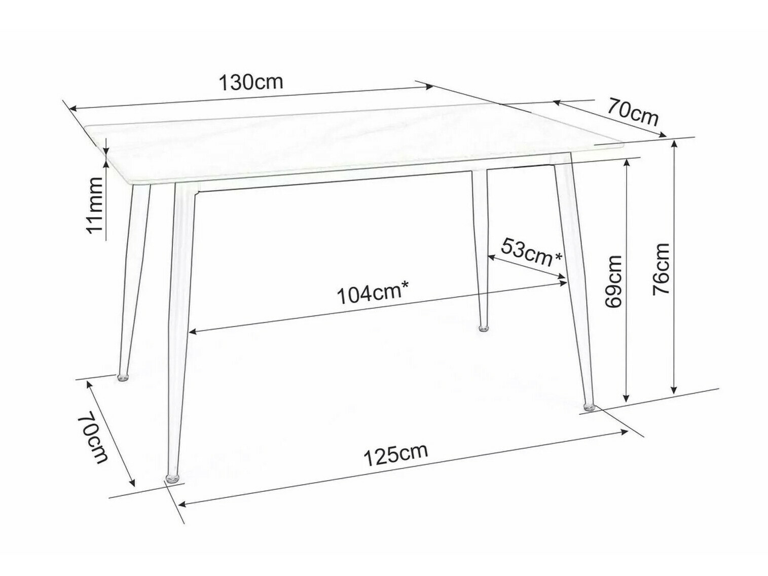 Stol Detroit 779 (Crni mramor)
