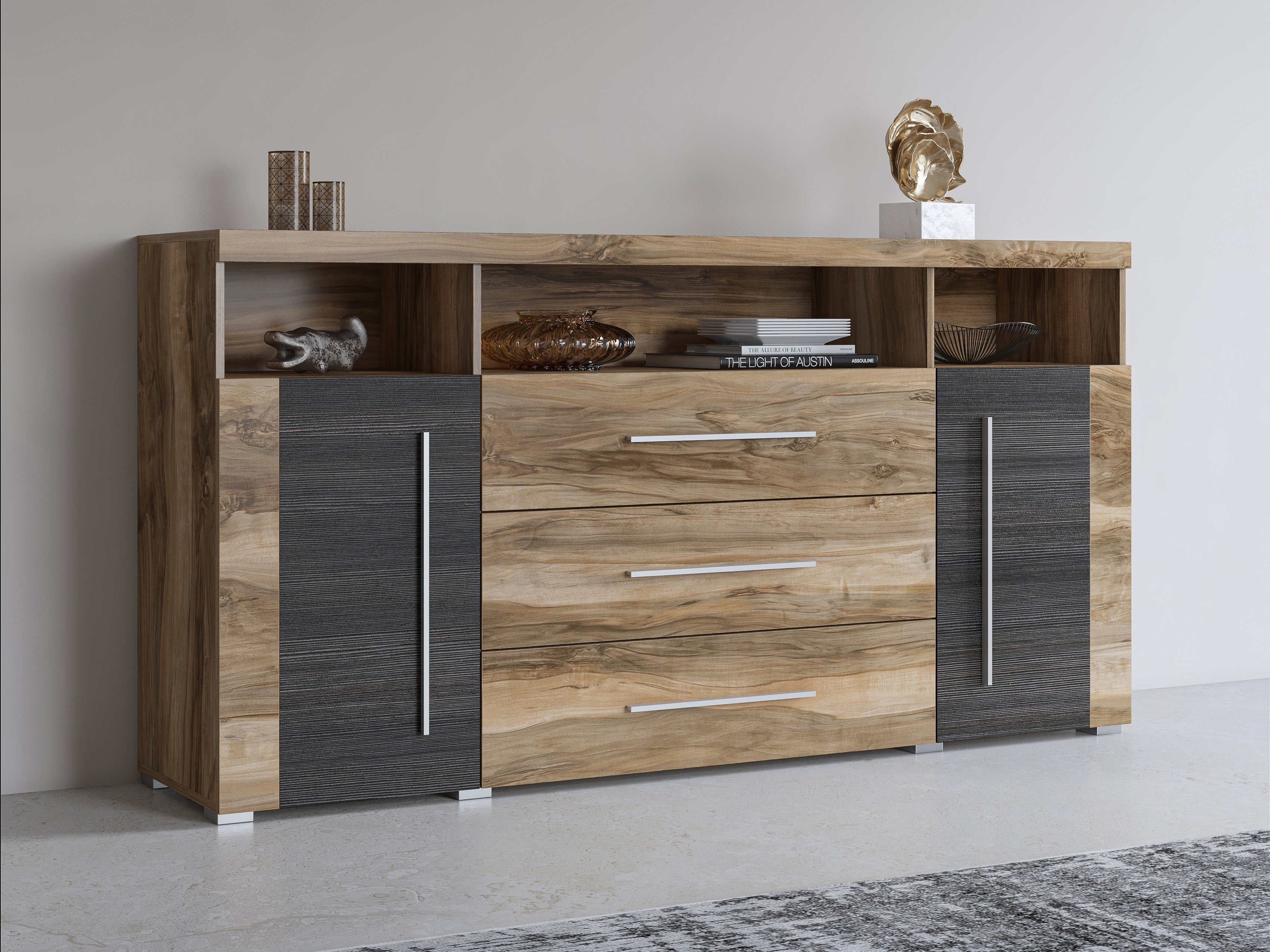 Komoda Sorciro 100 (Orah + Tamni hrast)