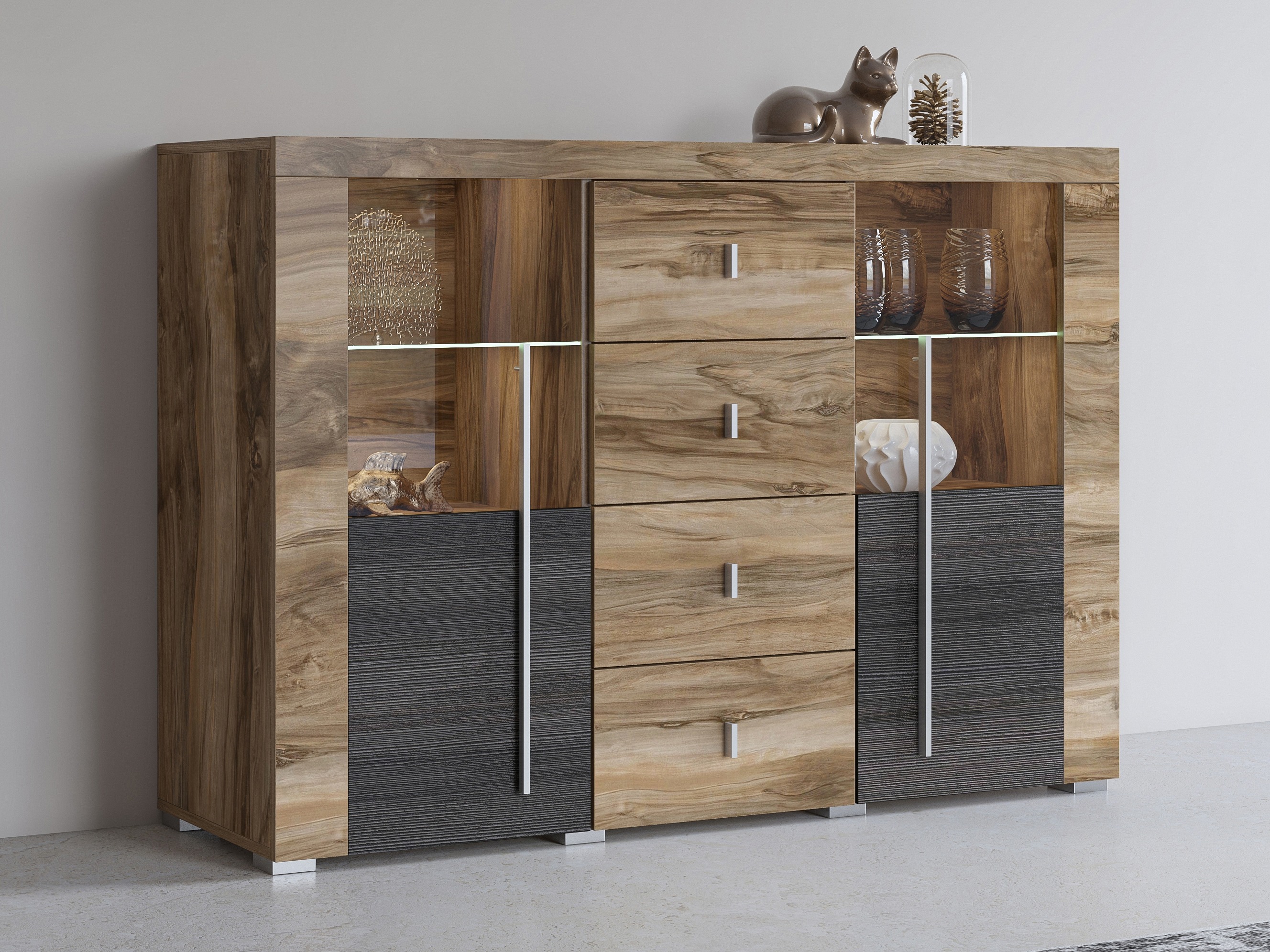 Komoda Sorciro 109 (Orah + Tamni hrast)