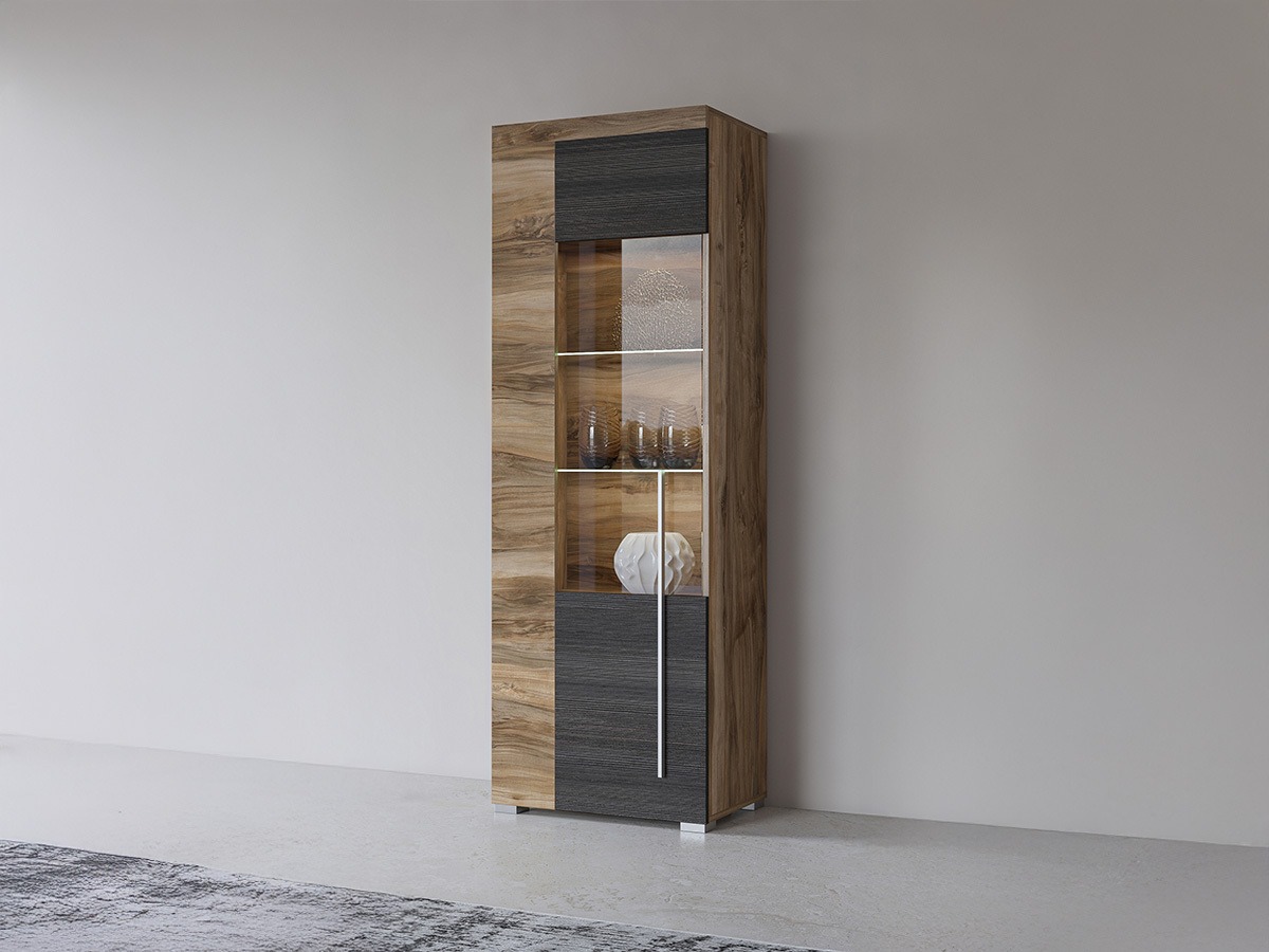 Polica Sorciro 104 (Orah + Tamni hrast)