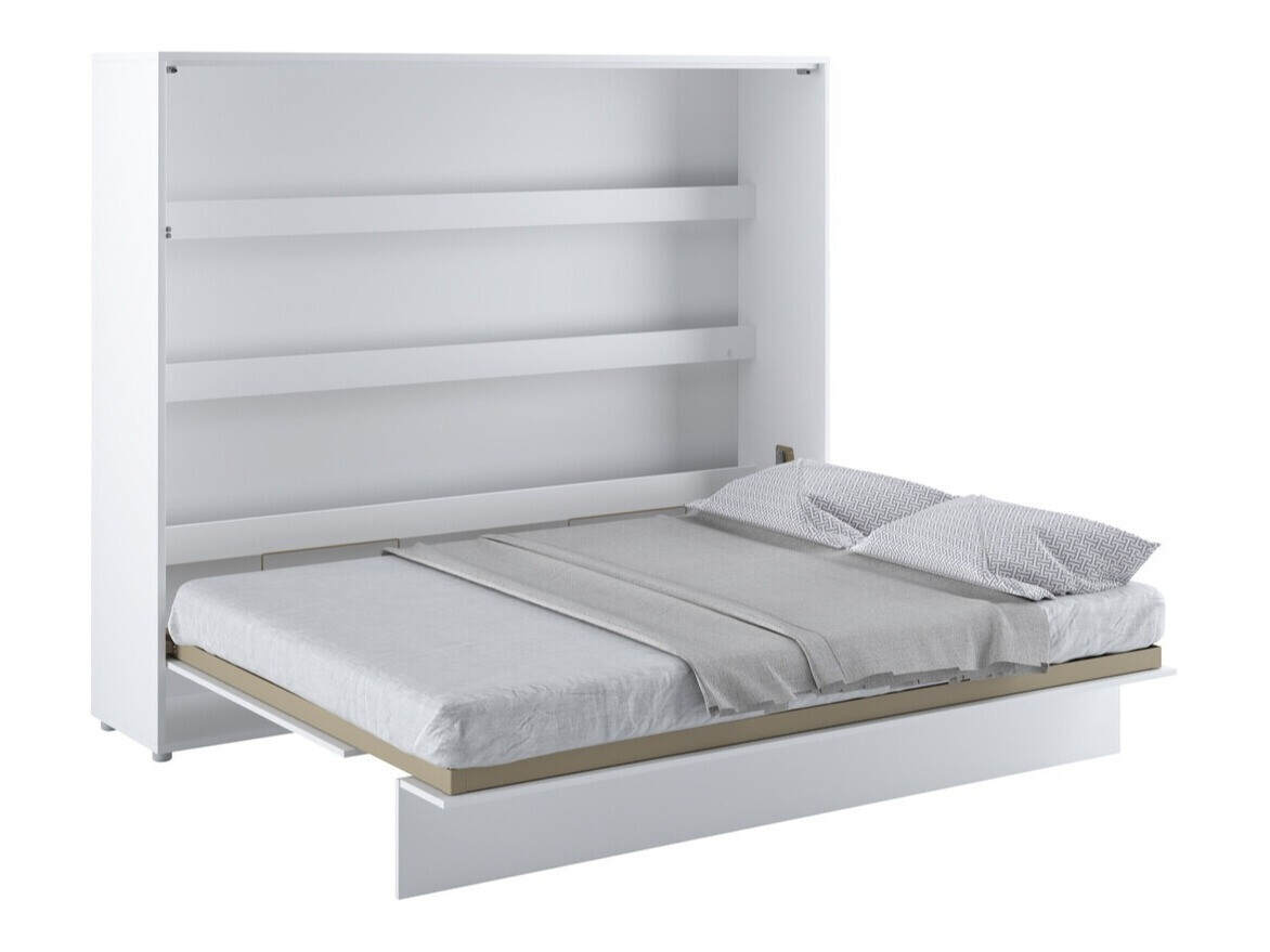 Zidni krevet Concept Pro Lenart Levfere 115 (Sjajno bijela)