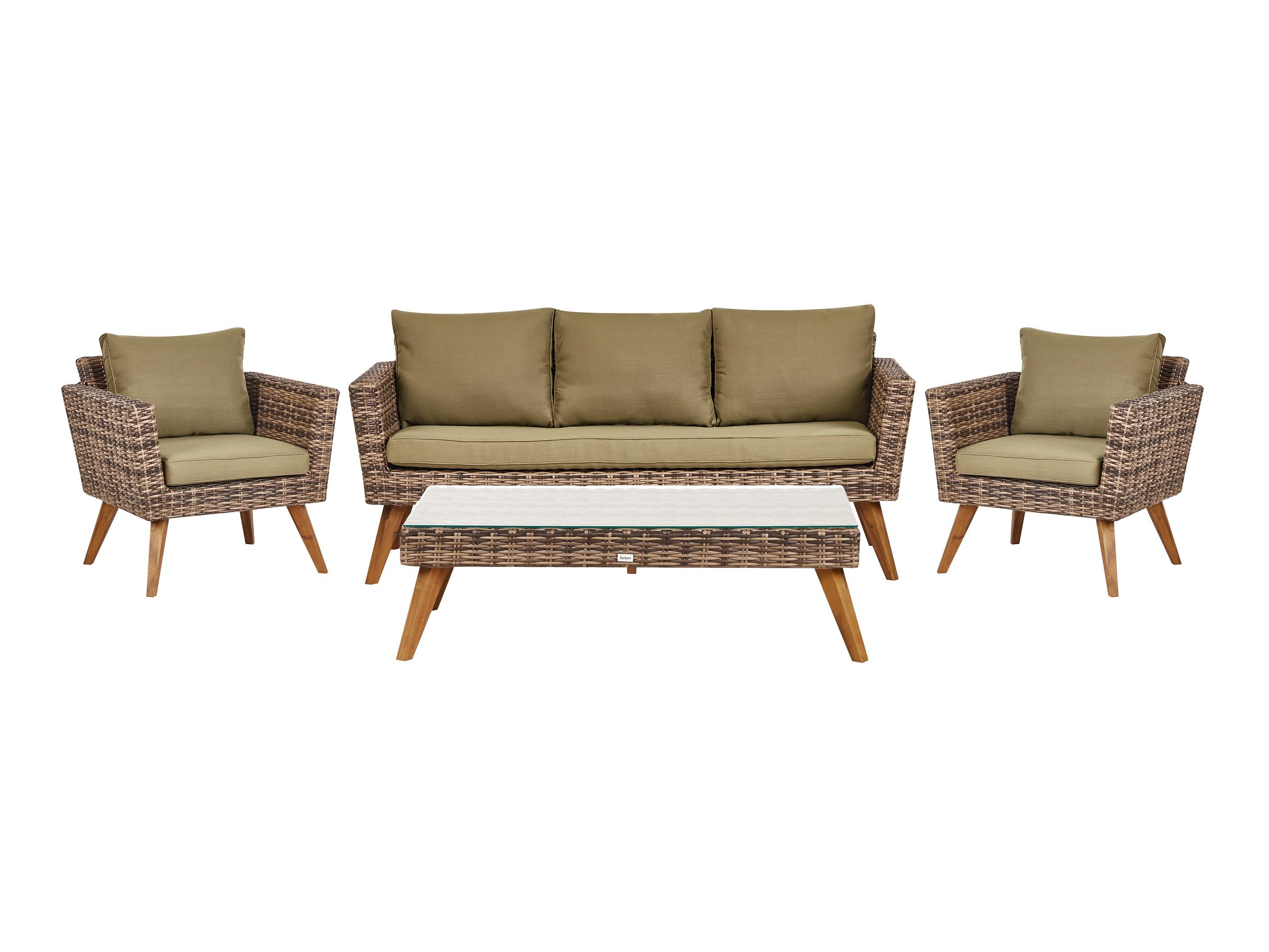 Set vrtnog namještaja Berwyn 2712 (Smeđa + Svijetla maslinasta tree)