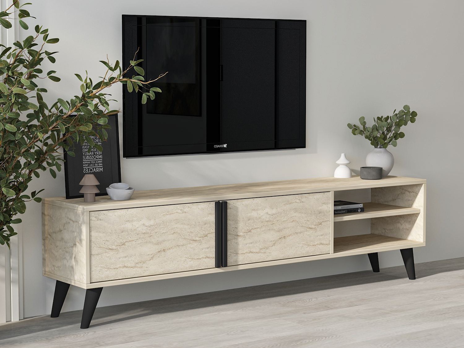 TV stol Kailua 2576 (Svijetla Travertine)