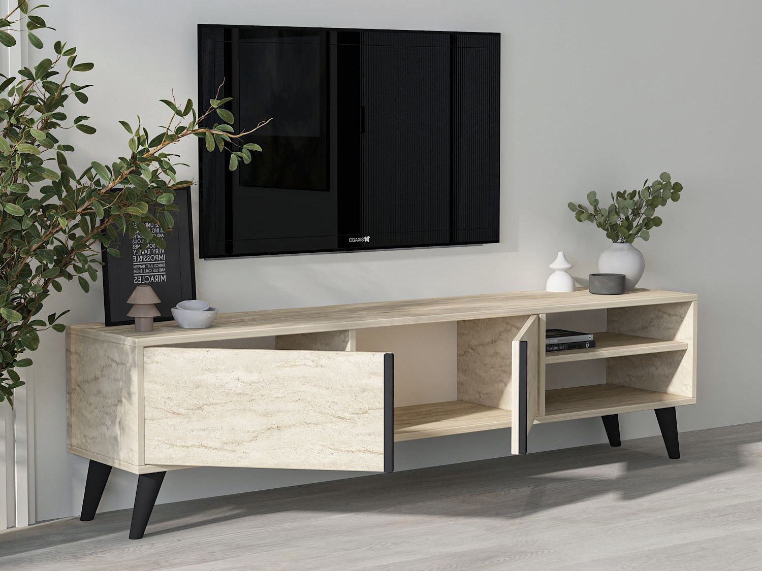 TV stol Kailua 2576 (Svijetla Travertine)