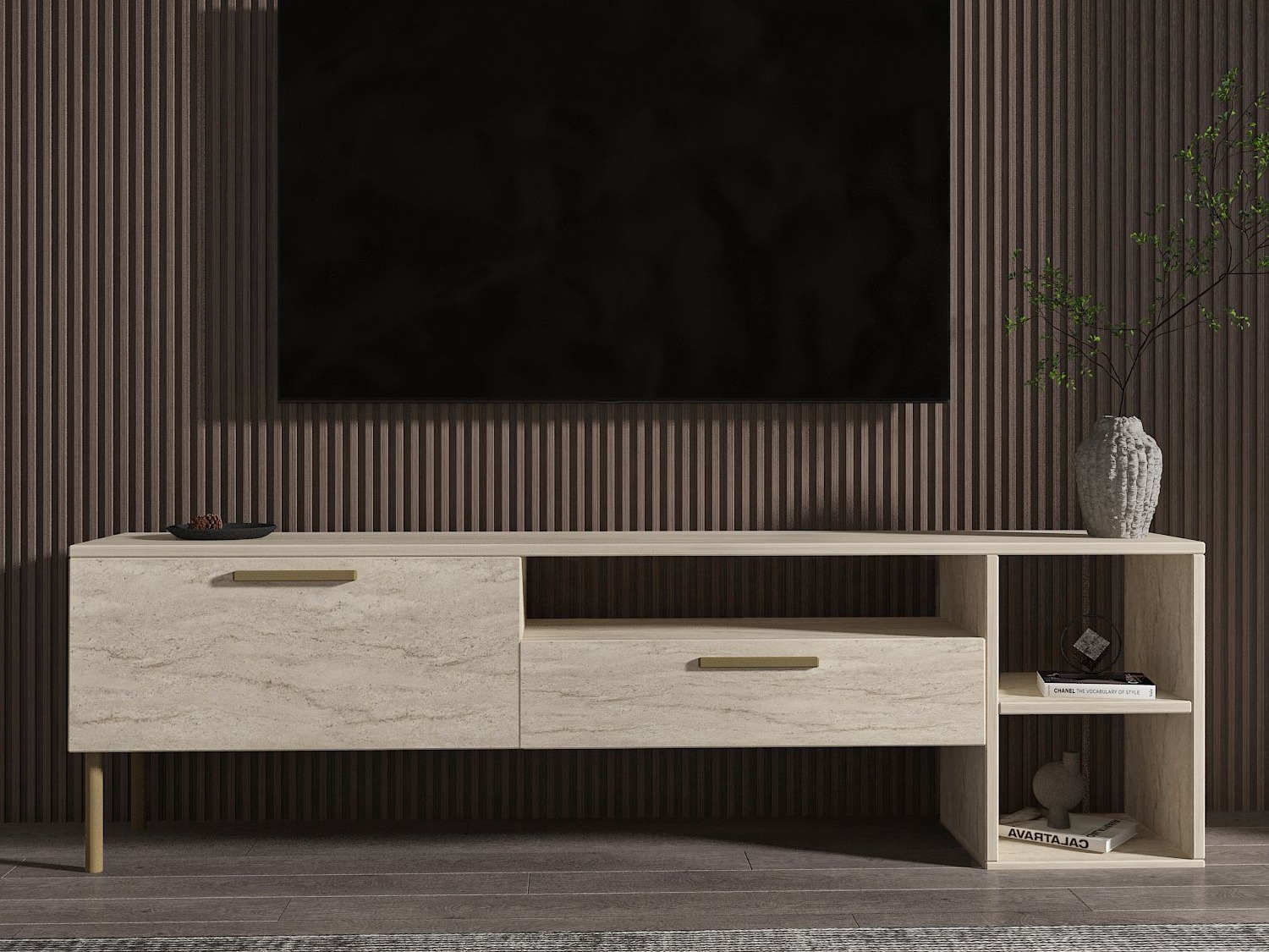 TV stol Kailua 2579 (Svijetla Travertine)