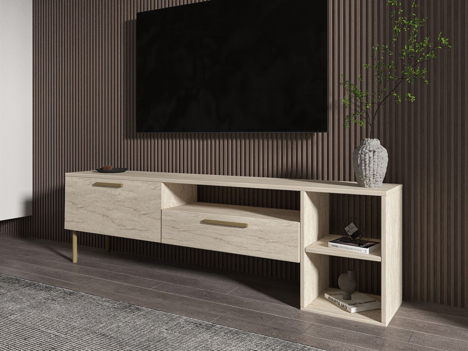 TV stol Kailua 2579 (Svijetla Travertine)