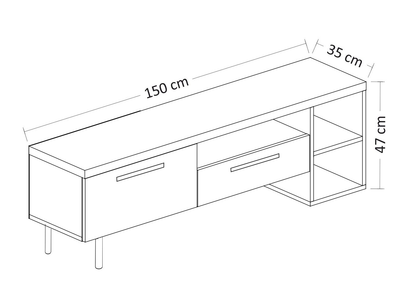 TV stol Kailua 2579 (Svijetla Travertine)