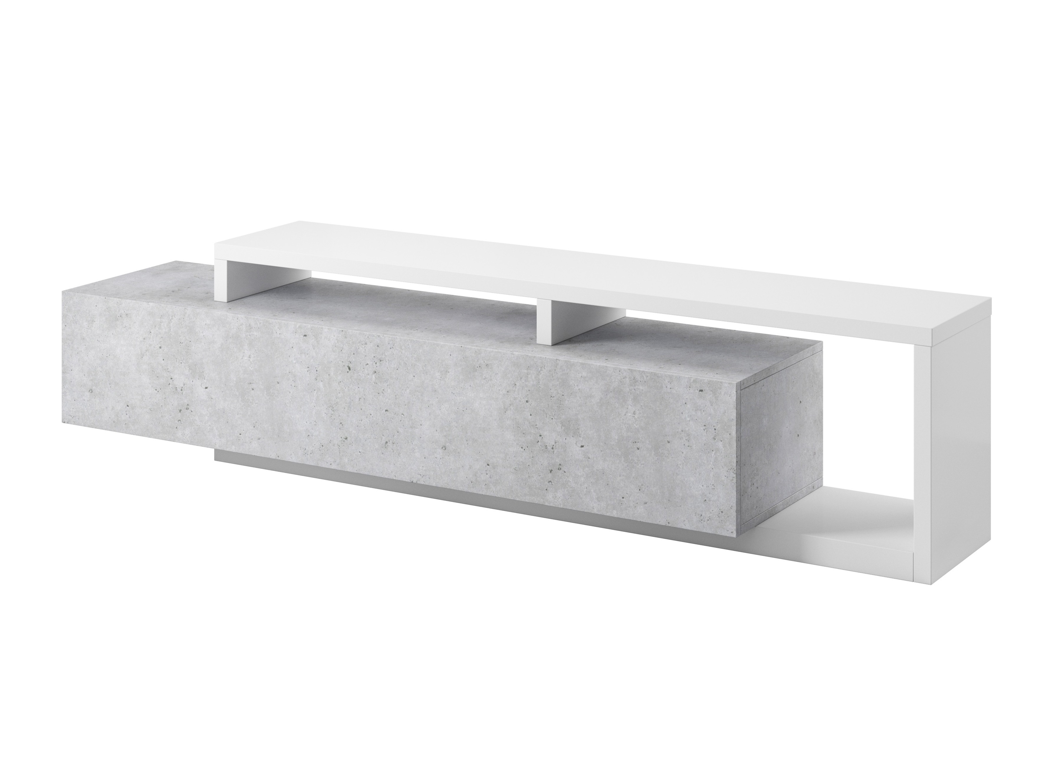 TV stol Lutiva 103 (Bijela + Boja betona)
