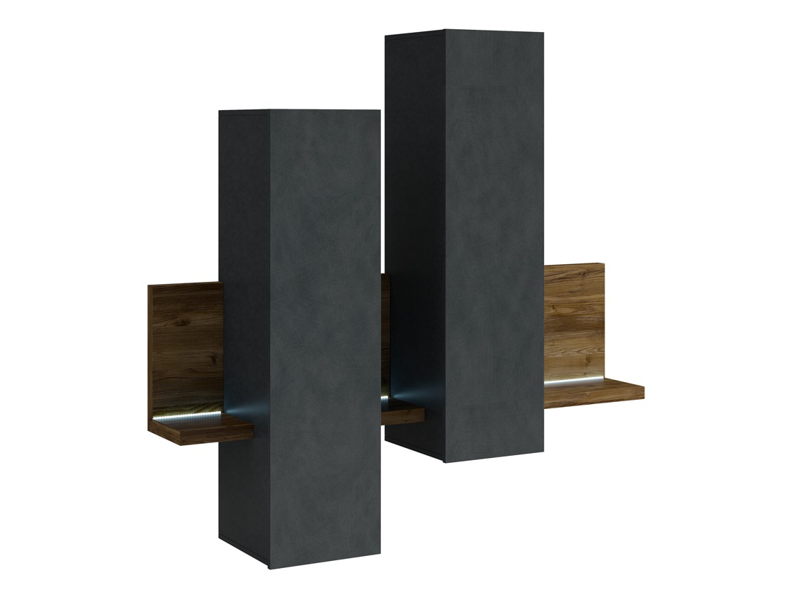 Zidni ormarić Lutiva 101 (Siva Matera + Tamna smreka)