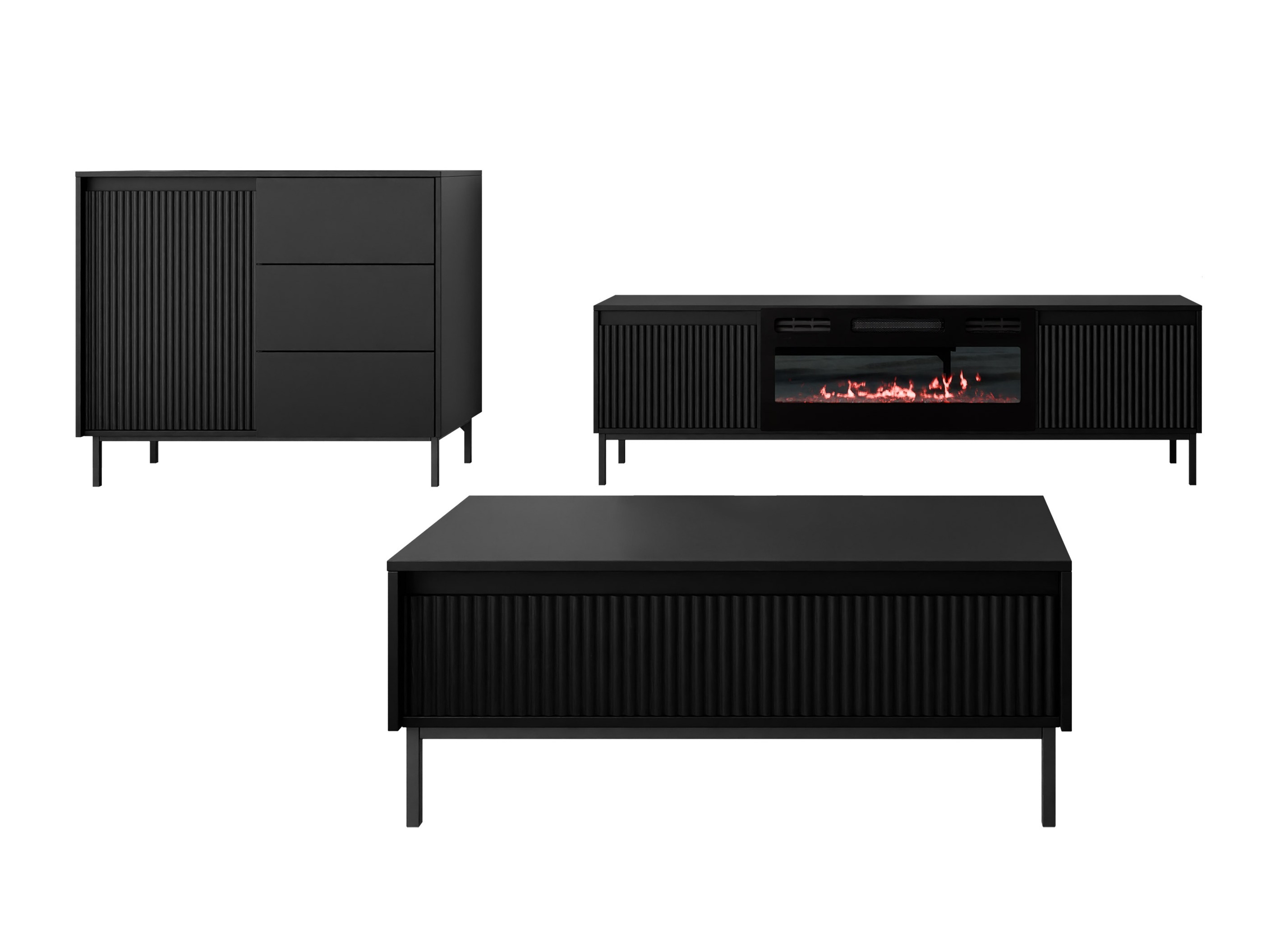 Dnevni boravak Comfivo Delruva 110 (Crna)