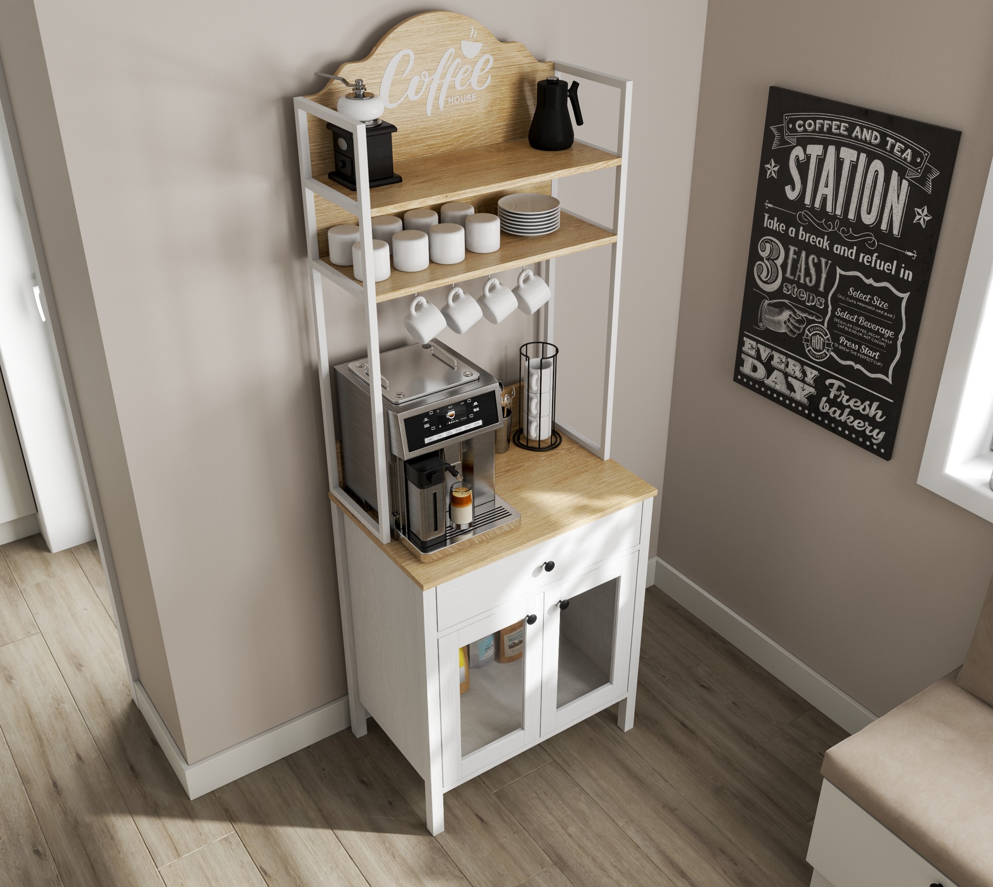 Multifunkcionalni namještaj Ophfela 147 (Bijela)