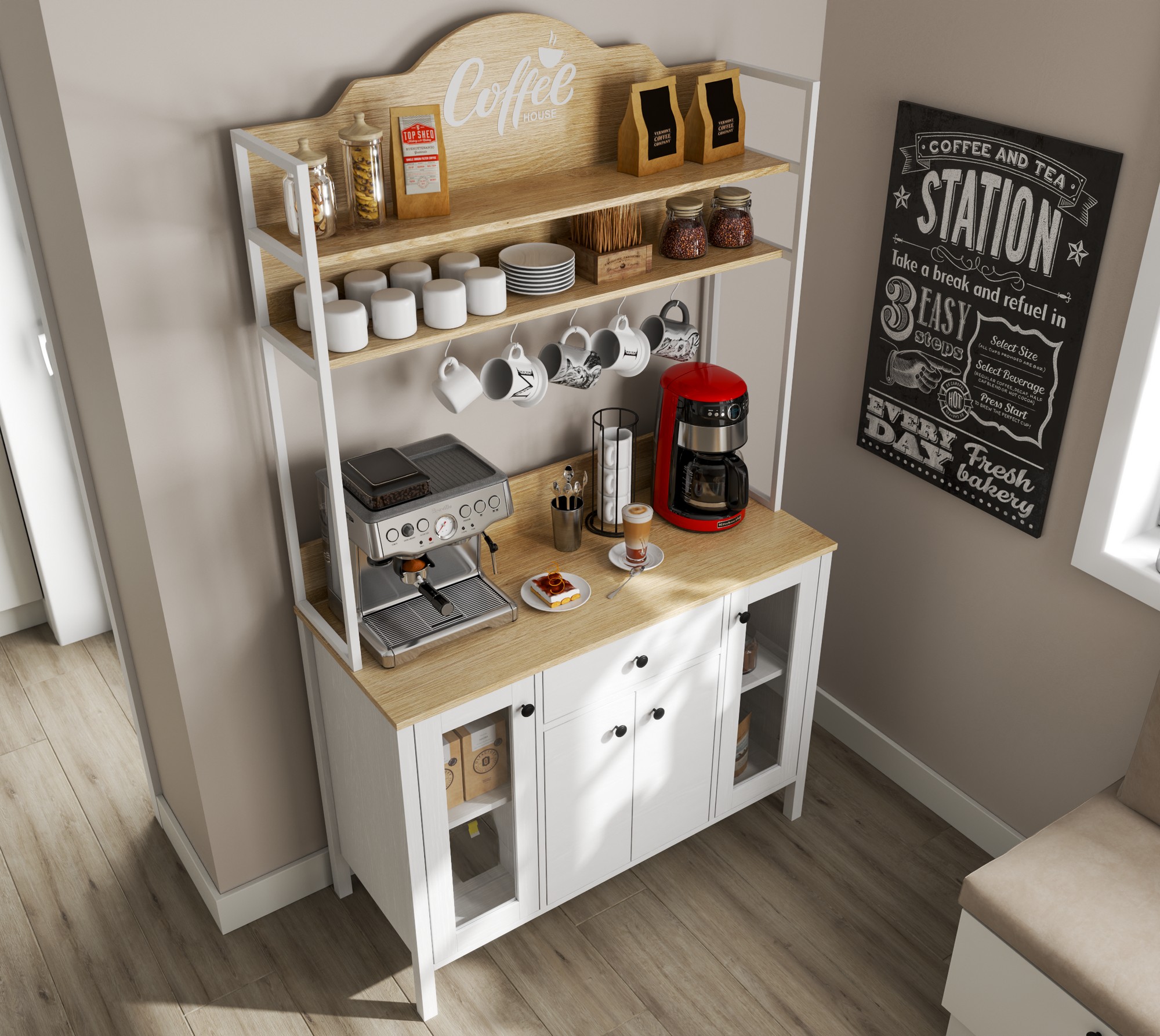 Multifunkcionalni namještaj Ophfela 148 (Bijela)