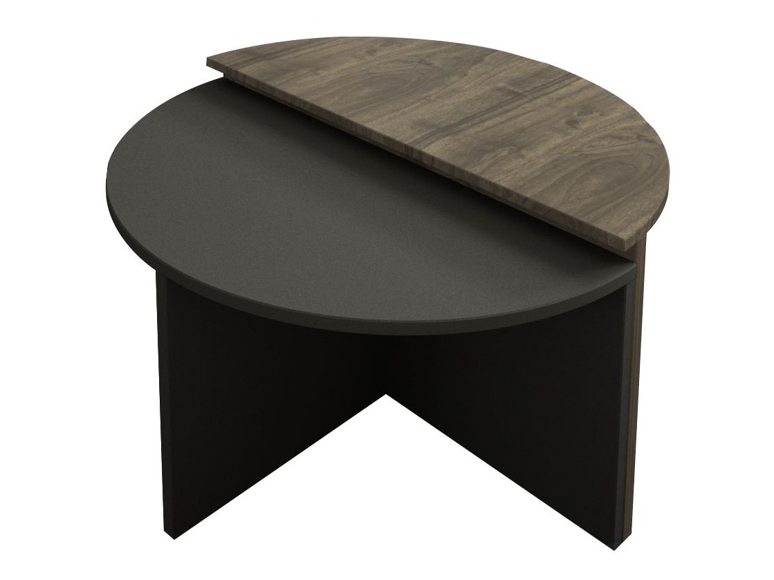 Set stolića za kavu Kailua 2581 (Antracit + Orah)