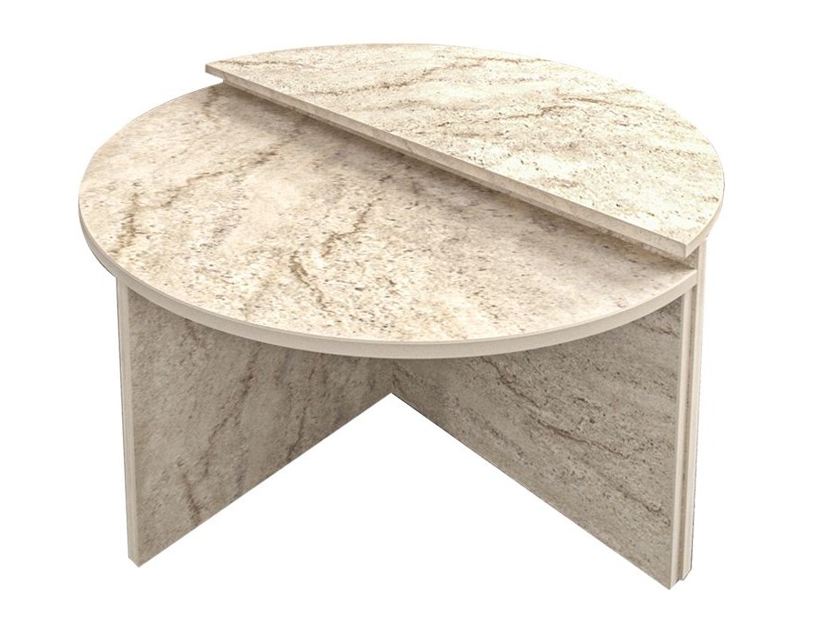 Set stolića za kavu Kailua 2581 (Svijetla Travertine)