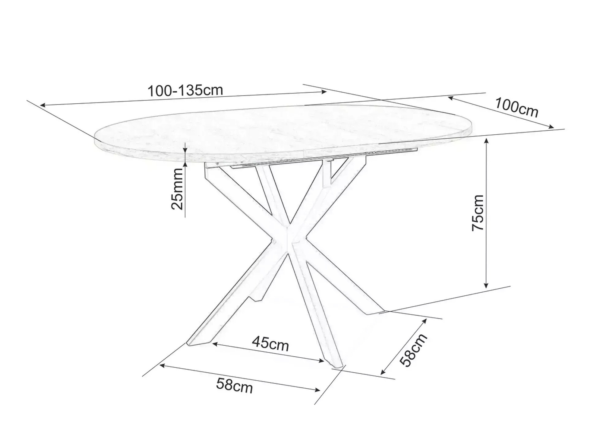 Stol Detroit 792 (Crni mramor)