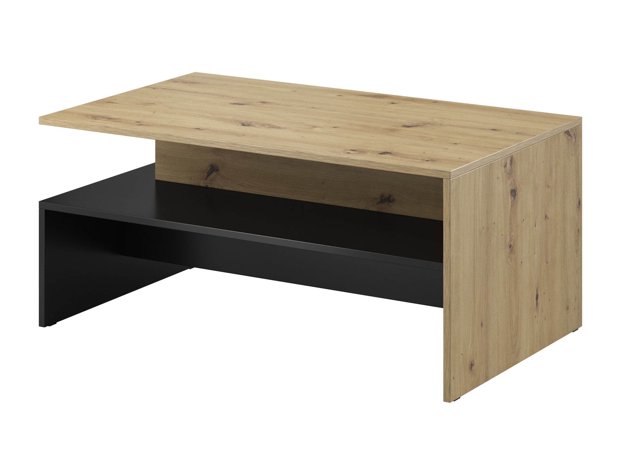 Stolić za kavu Serodeu 103 (Hrast Artisan + Mat crna)