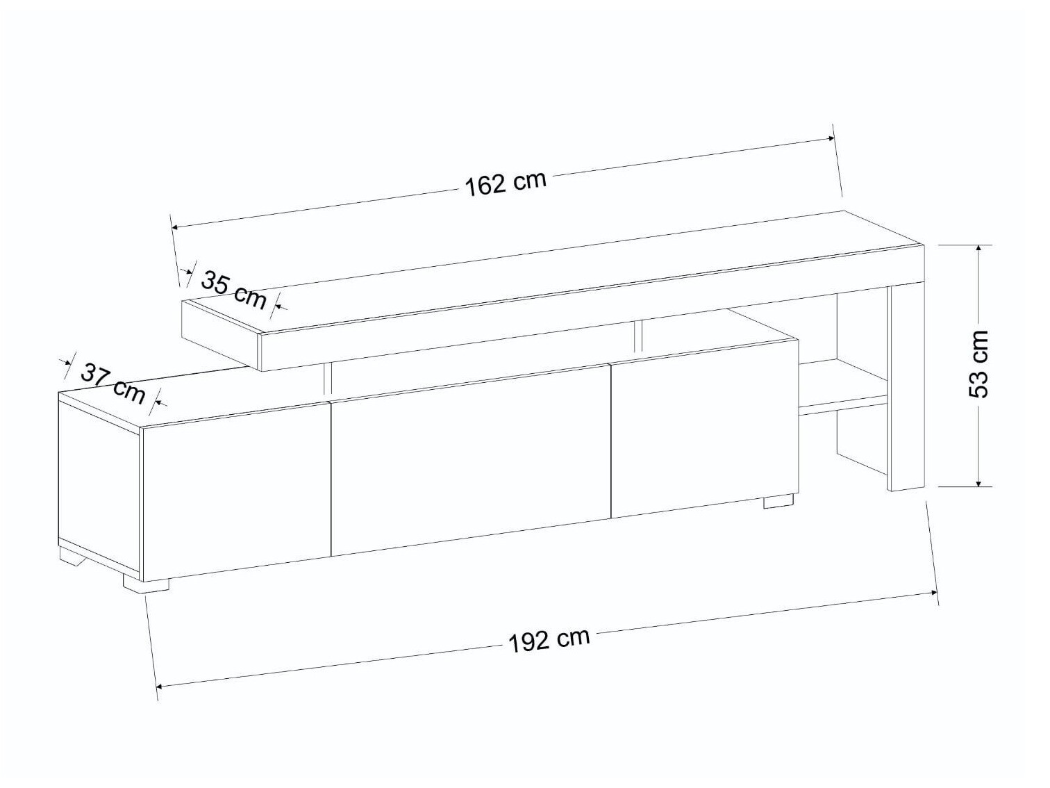 TV stol Kailua 292 (Svijetli travertin)