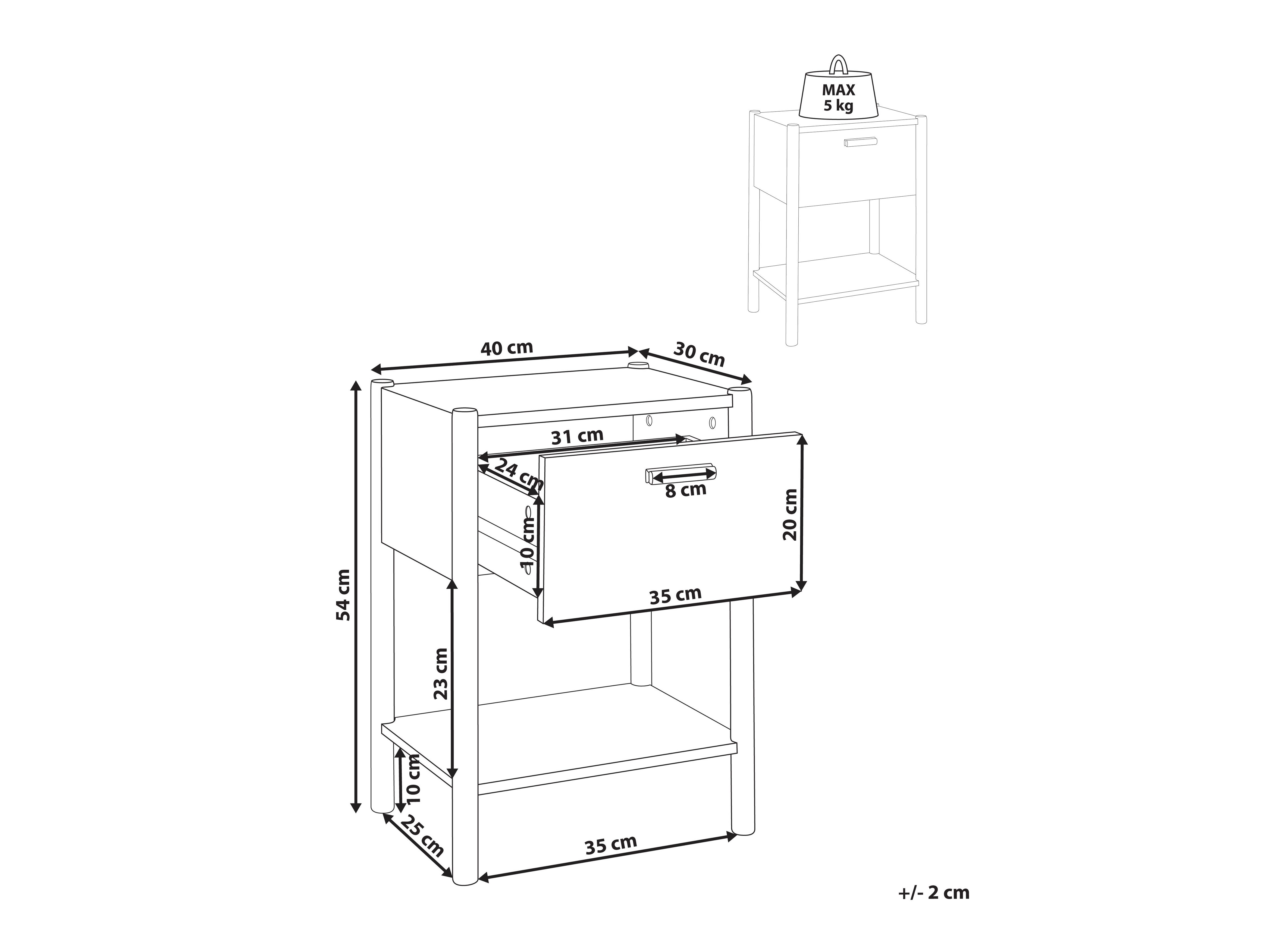 Noćni ormarić Berwyn 2716