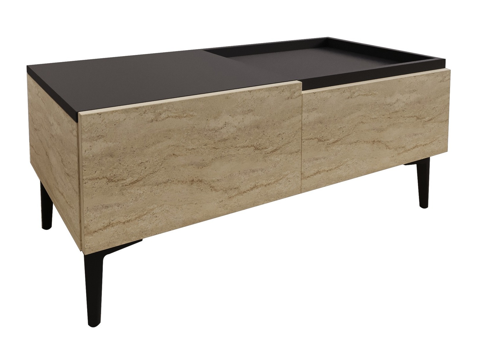 Stolić za kavu Kailua 2586 (Svijetla Travertine + Antracit)