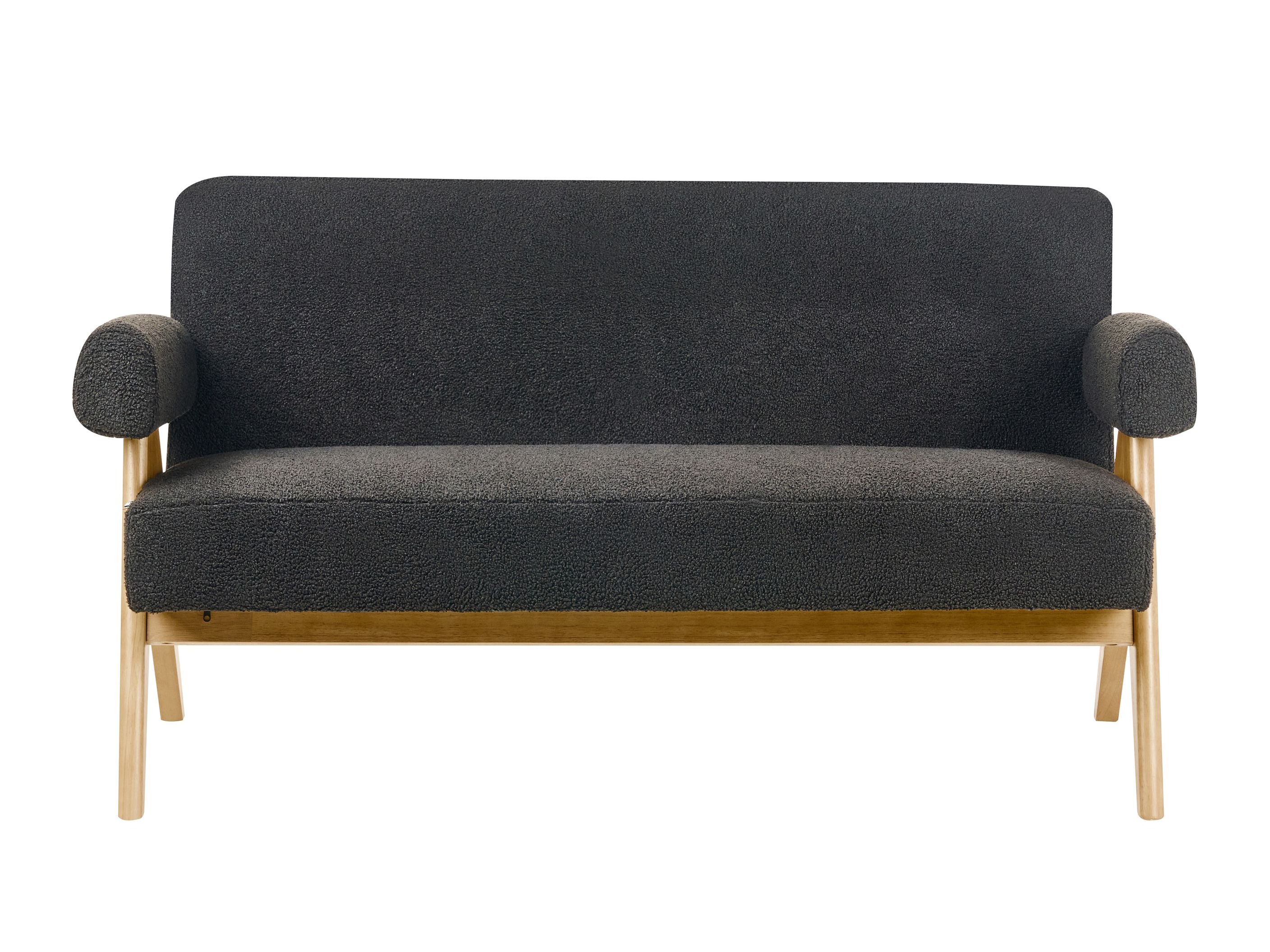 Tapecirana klupa Berwyn 2713 (Crna + Svijetlo drvo)