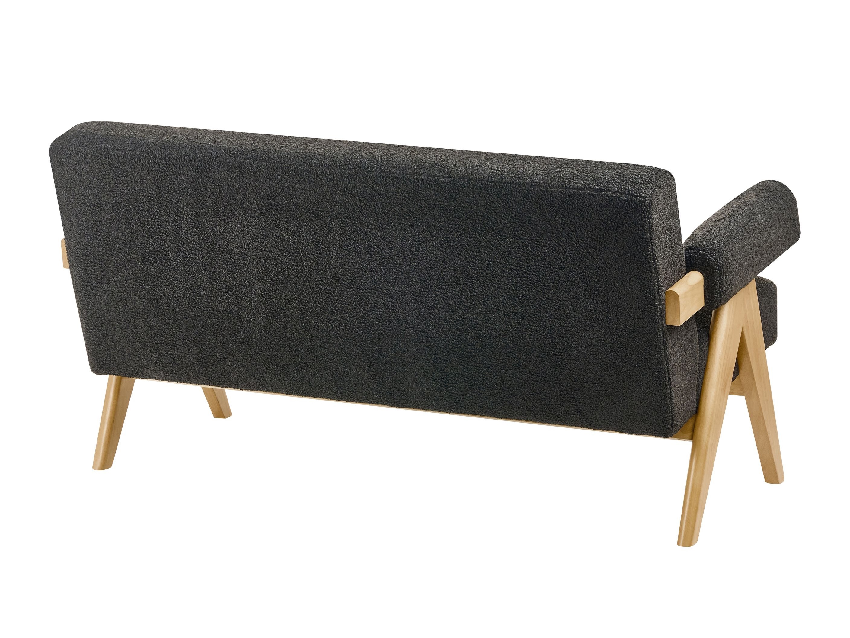 Tapecirana klupa Berwyn 2713 (Crna + Svijetlo drvo)