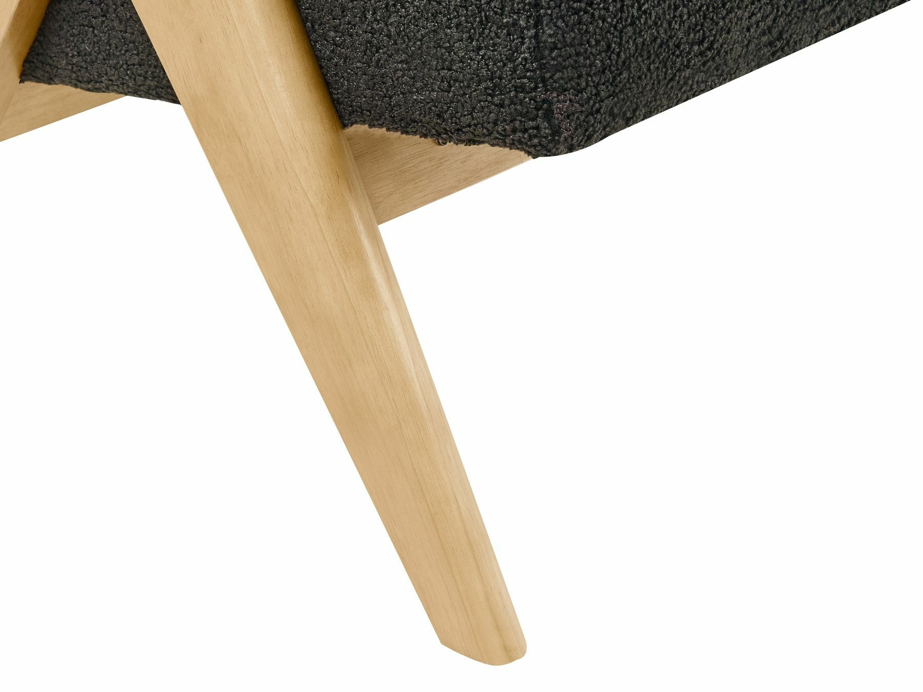 Tapecirana klupa Berwyn 2713 (Crna + Svijetlo drvo)