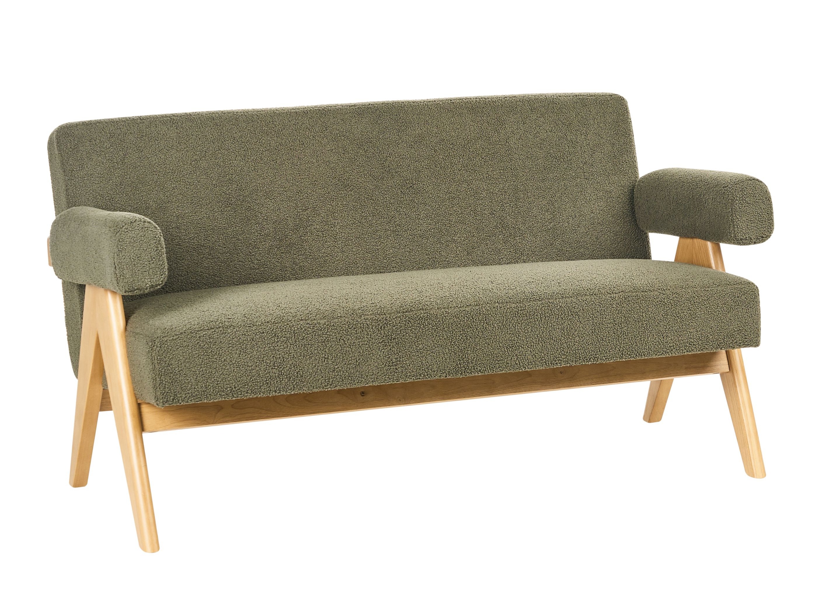 Tapecirana klupa Berwyn 2713 (Zelena + Svijetlo drvo)