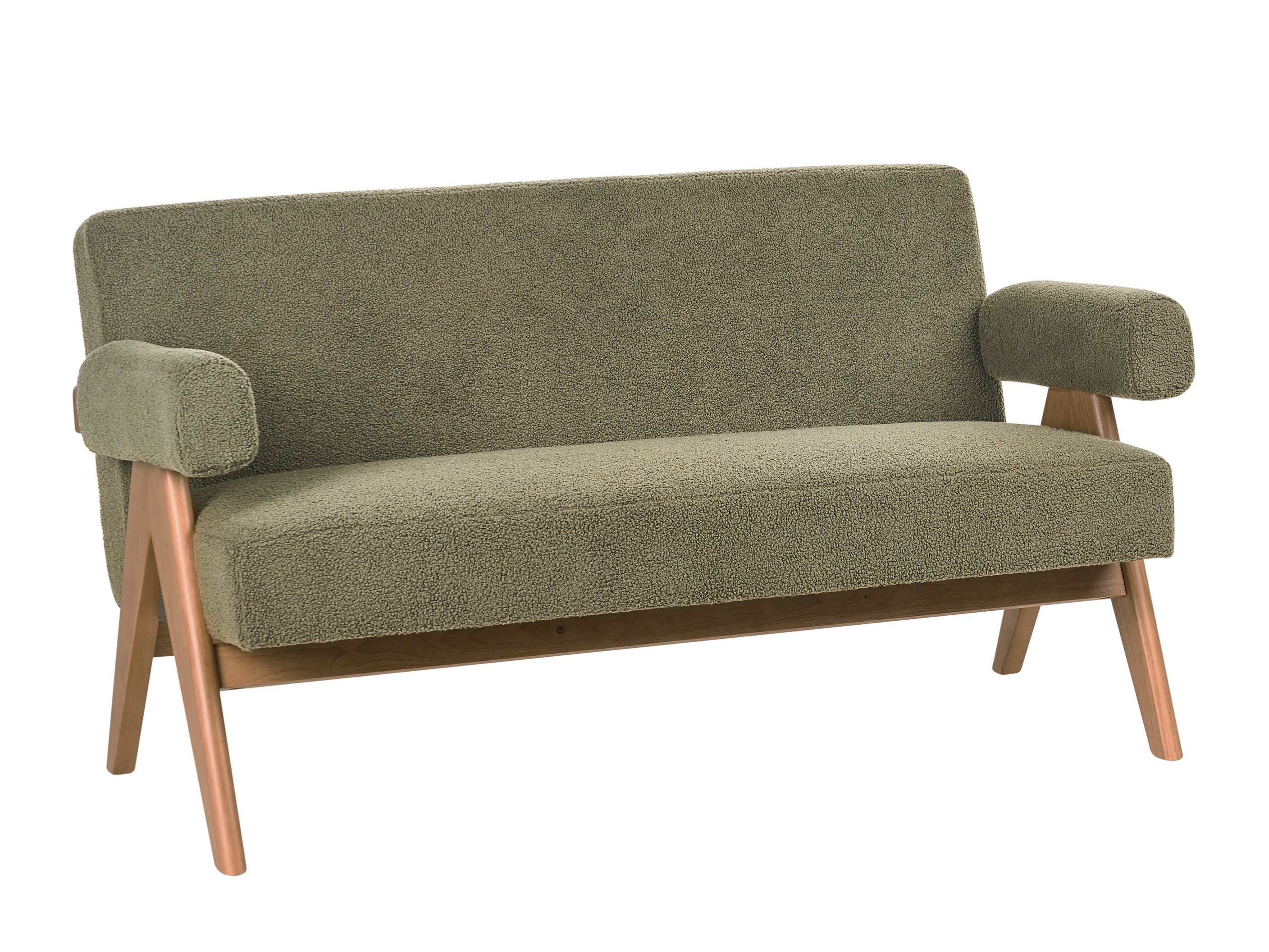 Tapecirana klupa Berwyn 2713 (Zelena + Tamno drvo)