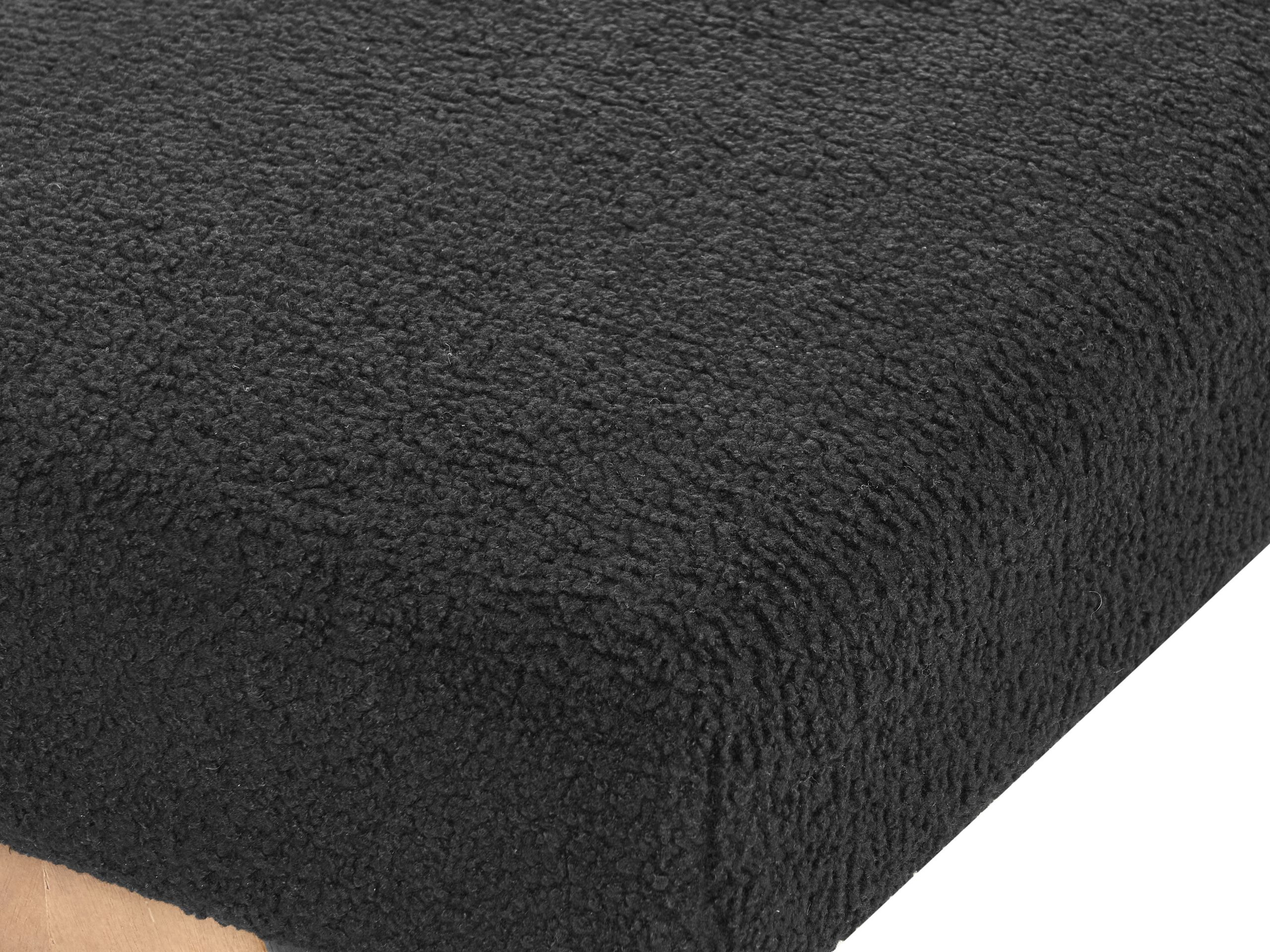 Tapecirana klupa Berwyn 2714 (Crna + Svijetlo drvo)