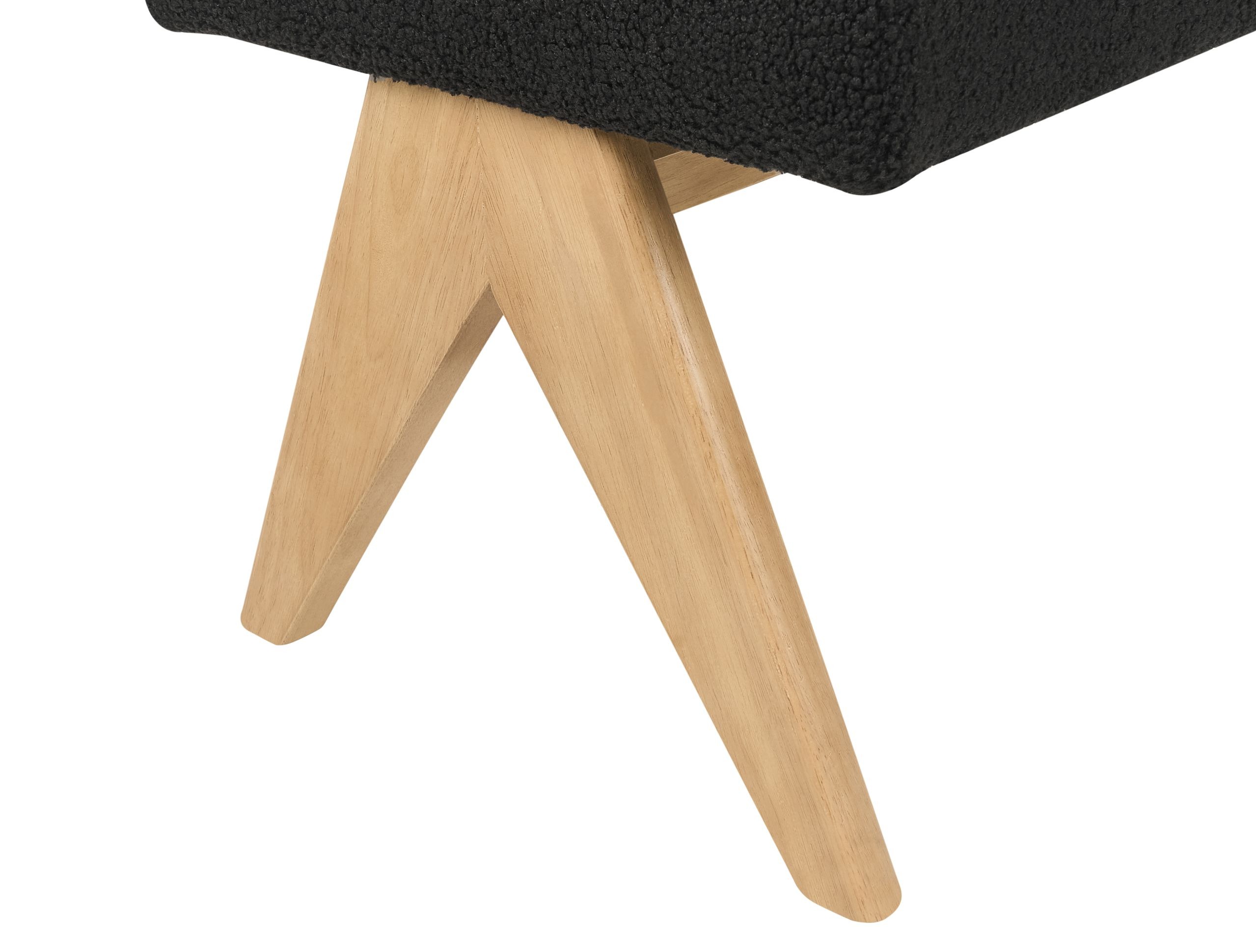 Tapecirana klupa Berwyn 2714 (Crna + Svijetlo drvo)