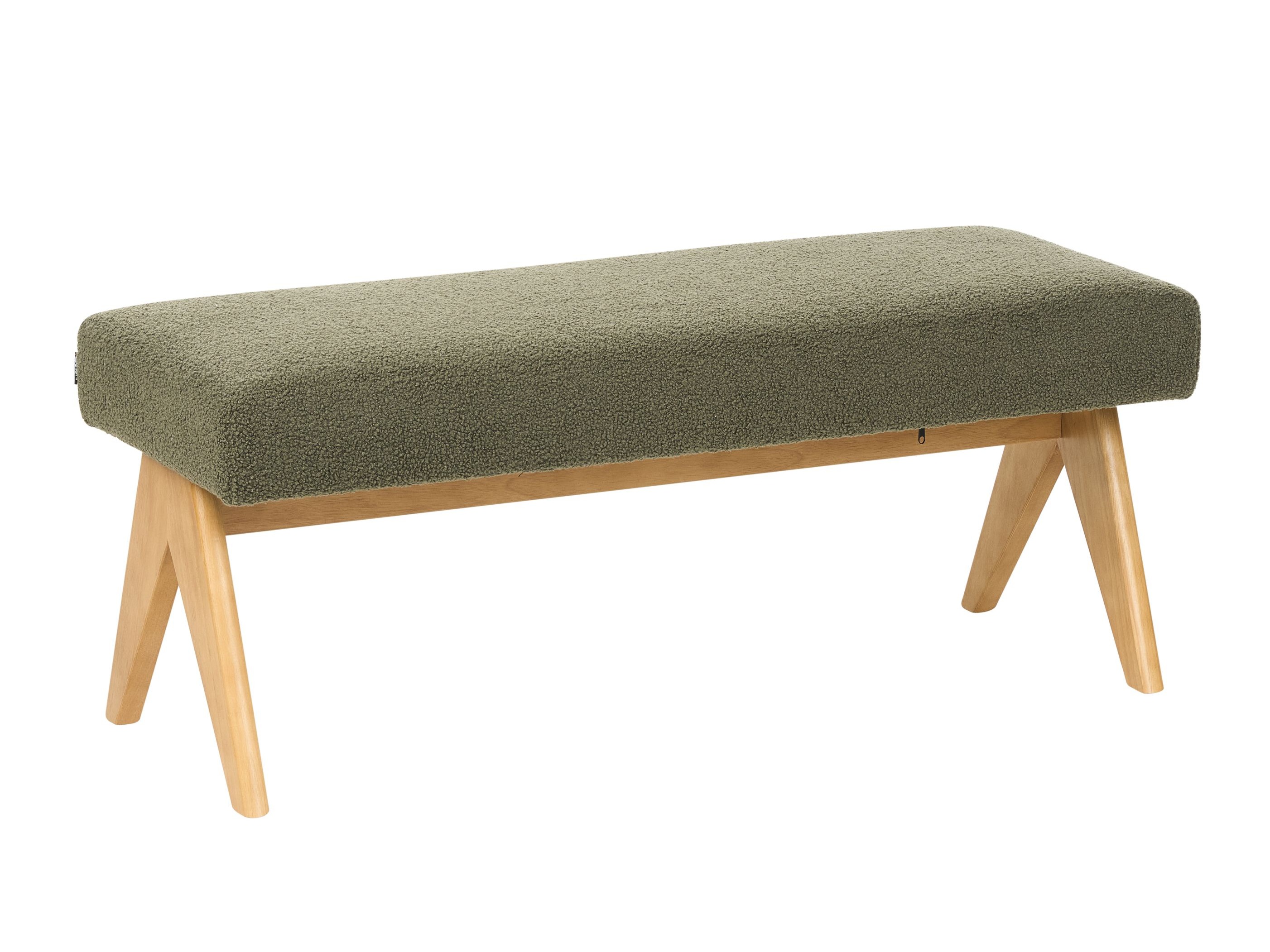 Tapecirana klupa Berwyn 2714 (Zelena + Svijetlo drvo)