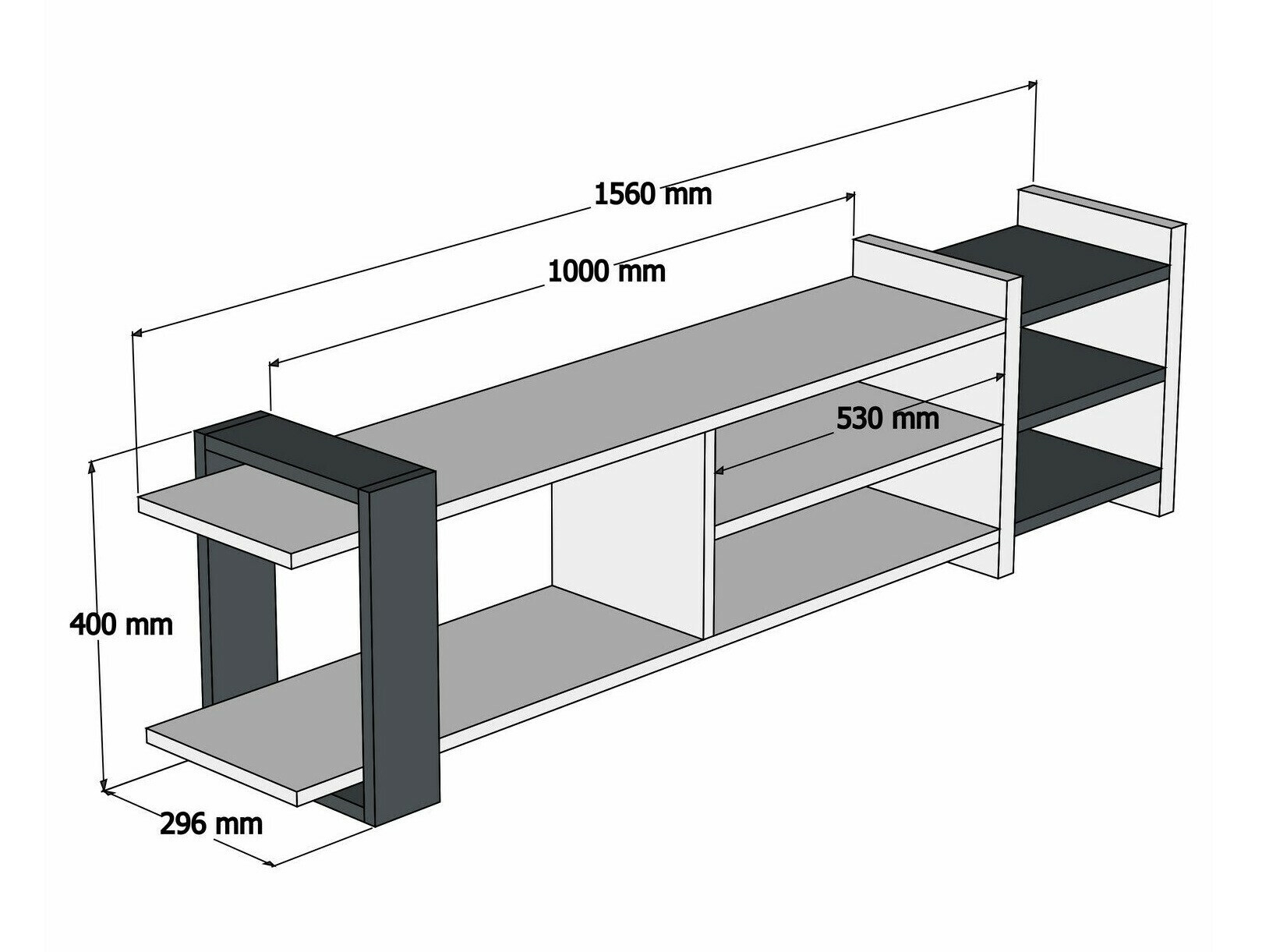 TV stol Kailua 2587 (Svijetla Travertine)