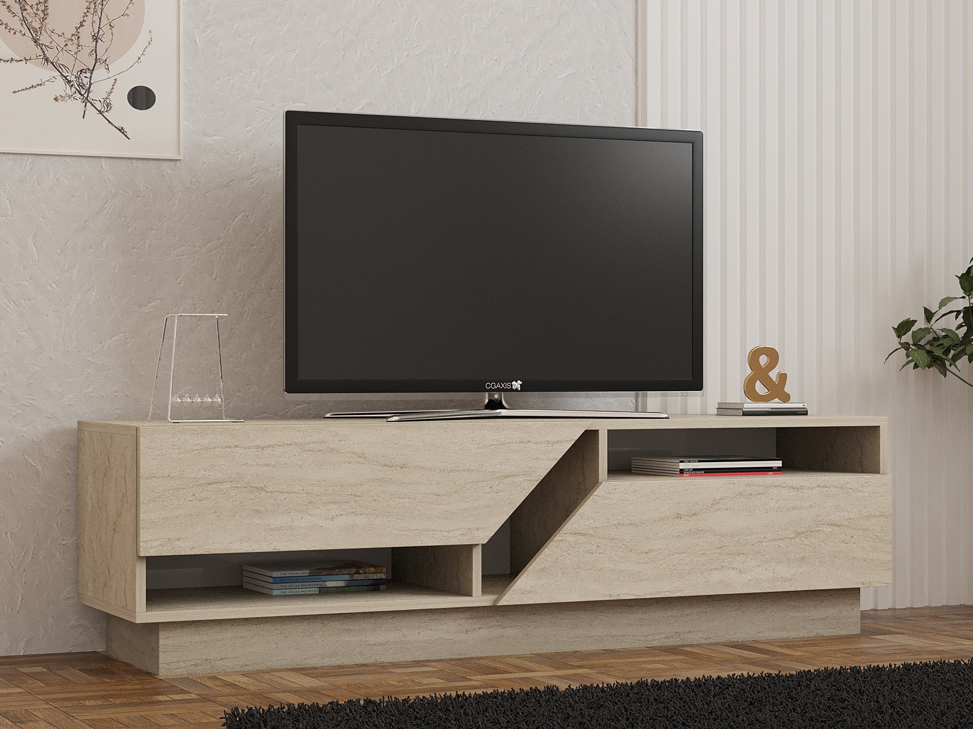 TV stol Kailua 2589 (Svijetla Travertine)