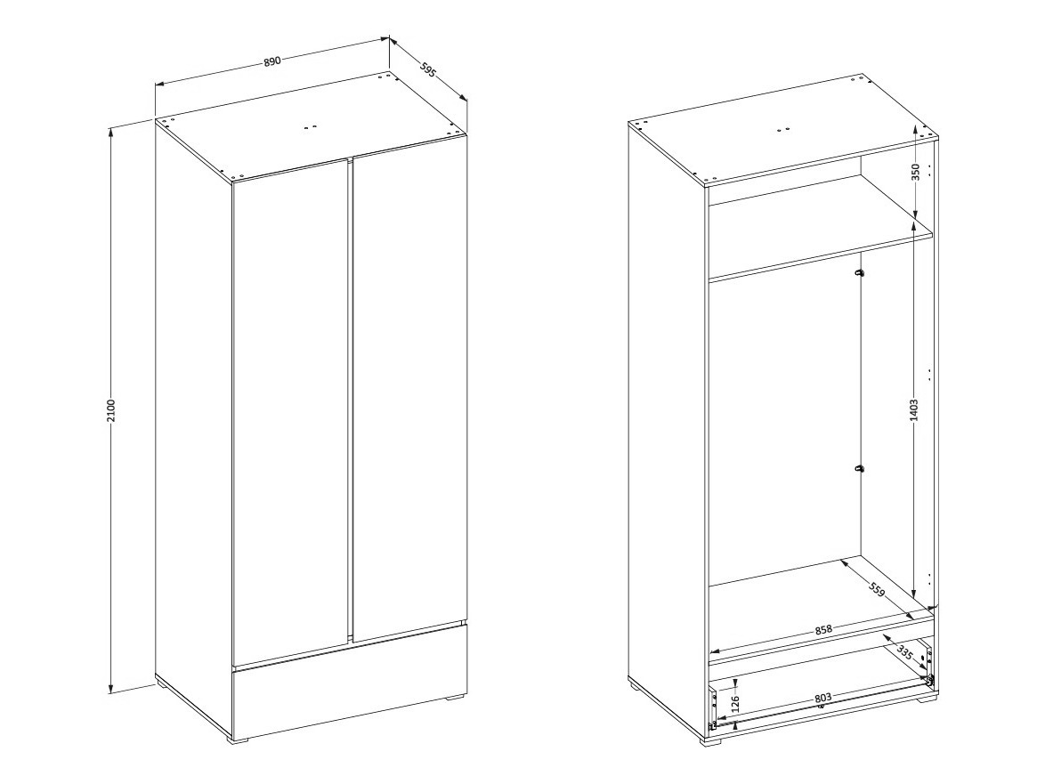 Ormar Alfere 118 (Bijela)
