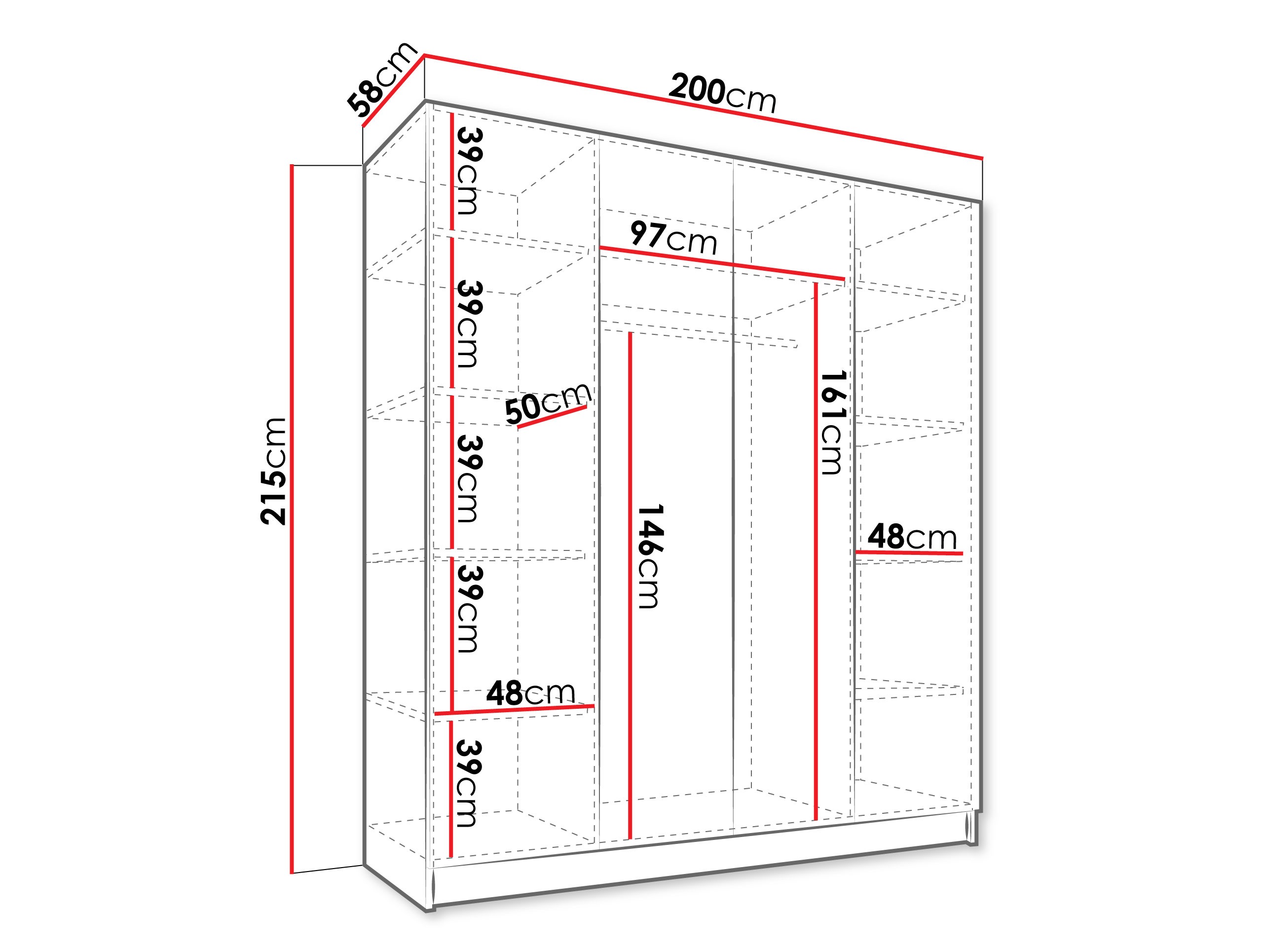 Ormar Atlanta 176 (Crna)