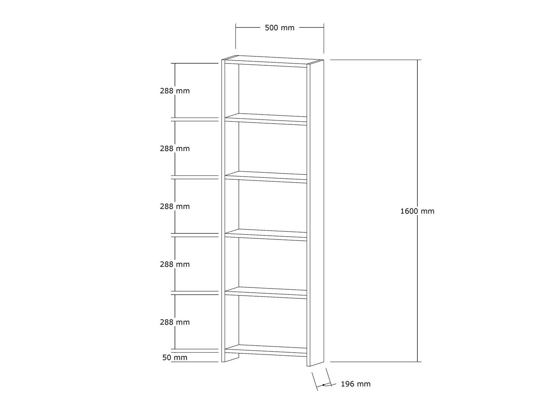 Polica Kailua 481 (Hrast)