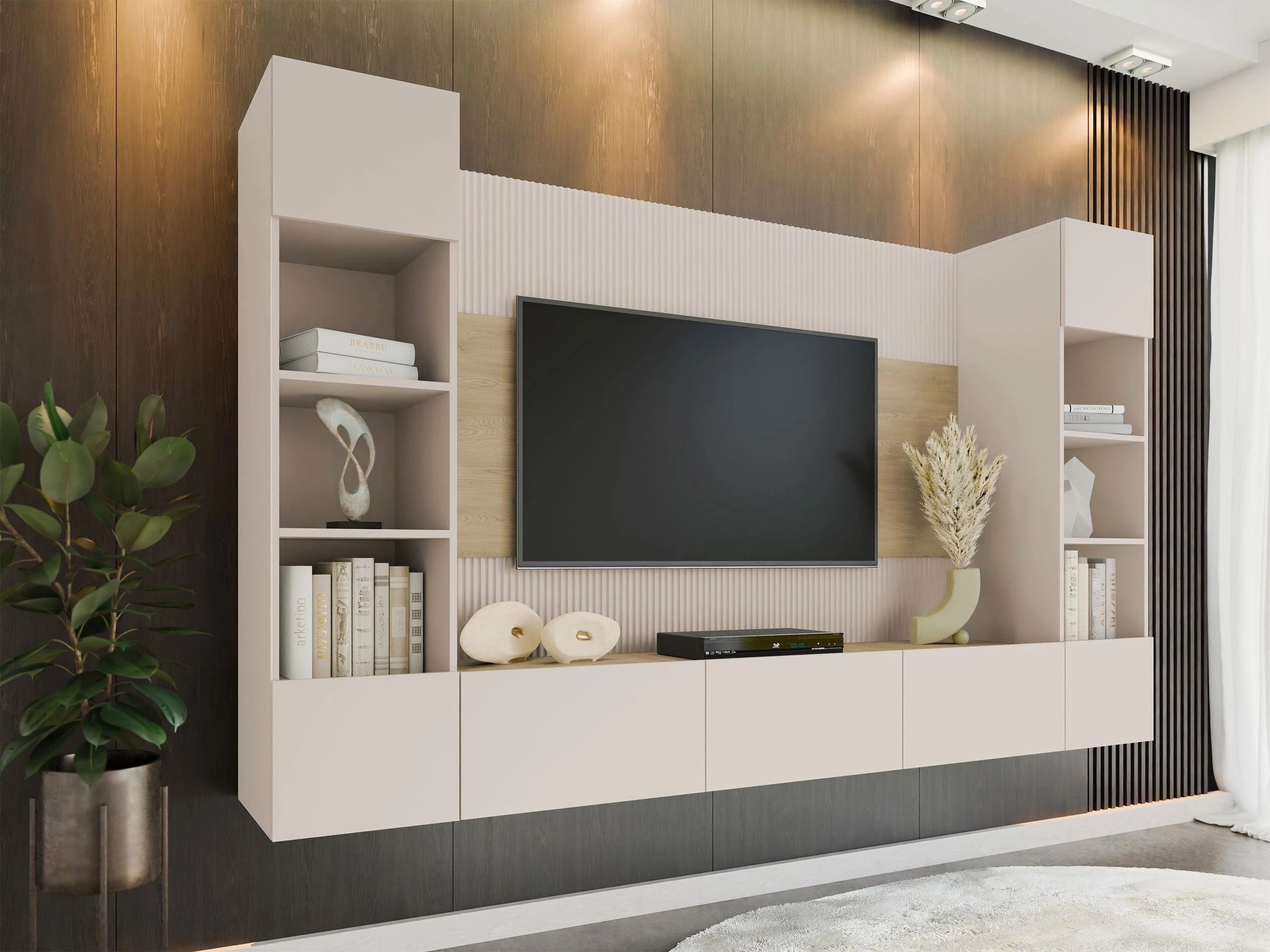 Set za dnevni boravak Comfivo 368 (Bež + Hrast)