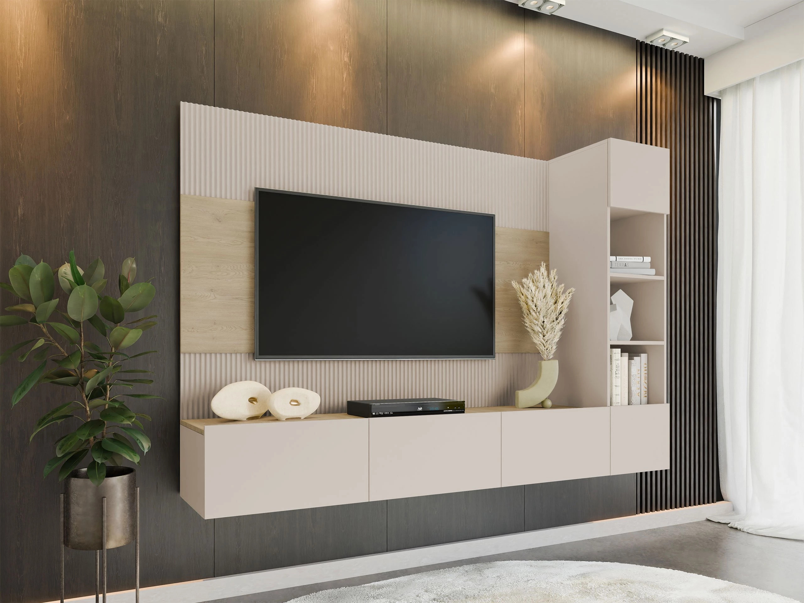 Set za dnevni boravak Comfivo Salix II (Bež + Hrast)