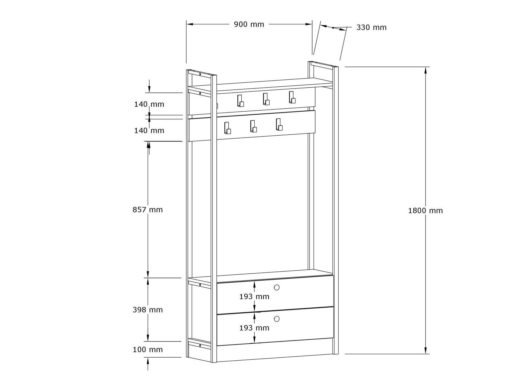 Set za hodnik Kailua 2608