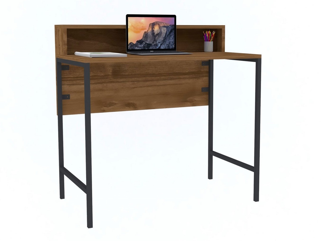 Uredski stol Kailua 2607 (Crna + Orah)