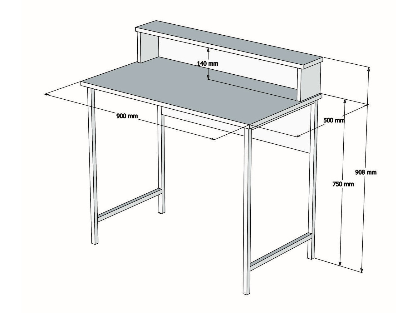 Uredski stol Kailua 2607 (Crna + Orah)