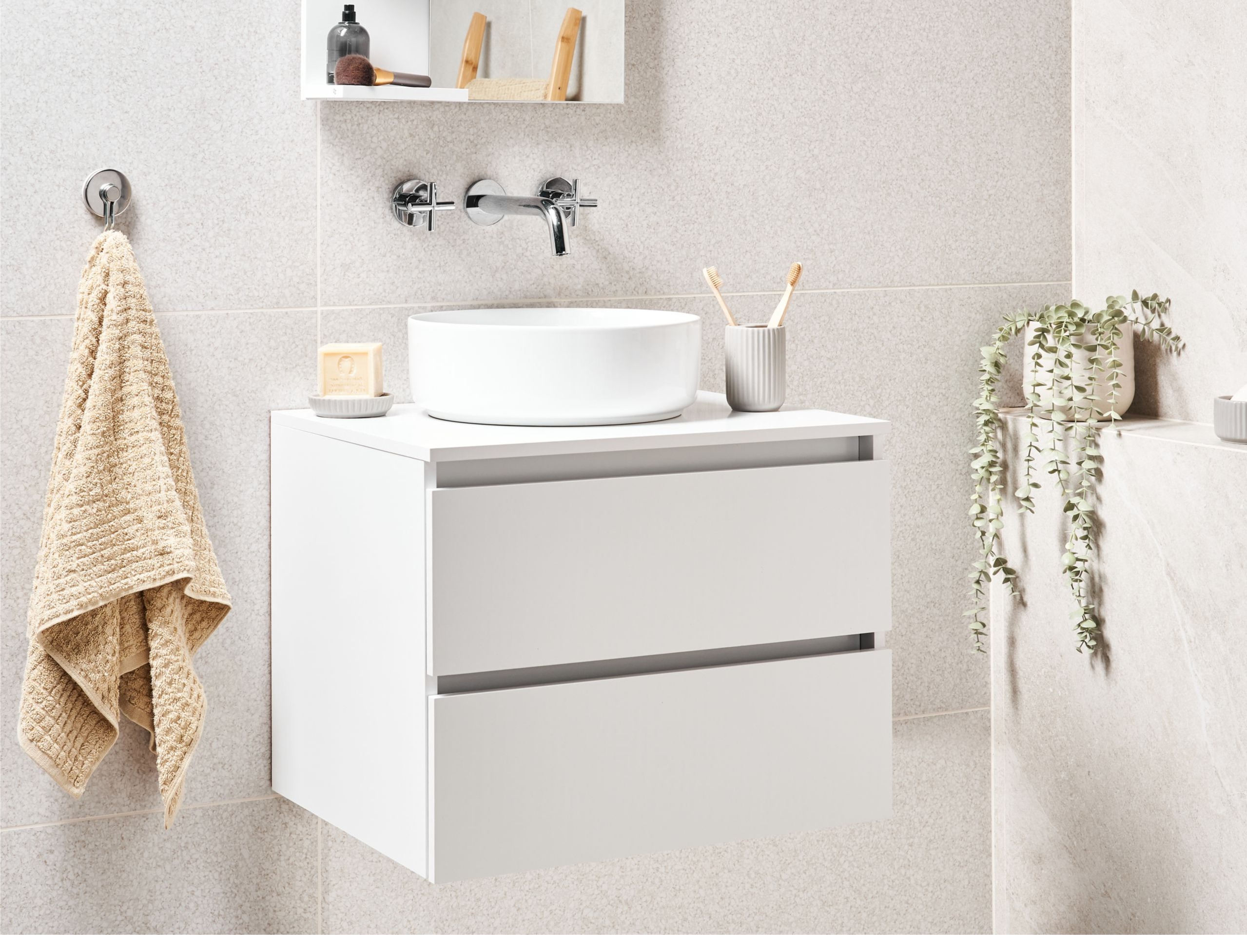 Zidni ormarić za umivaonik Berwyn 2719 (Bijela)