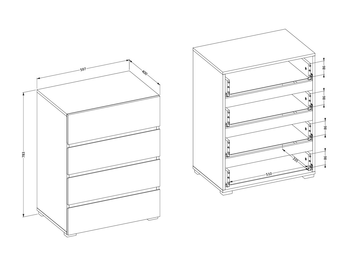 Komoda Alfere 111 (Bijela)