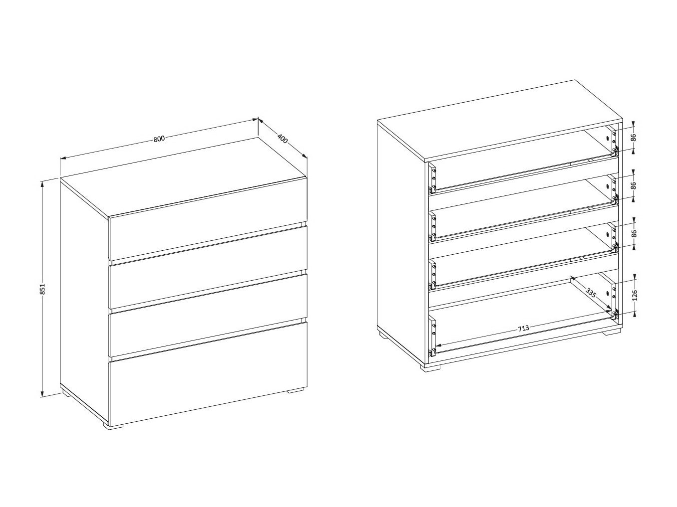 Komoda Alfere 121 (Hrast Wotan)
