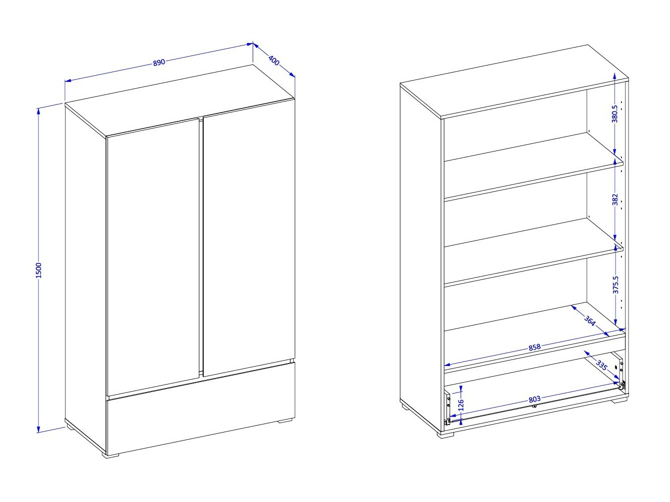 Polica Alfere 122 (Bijela)