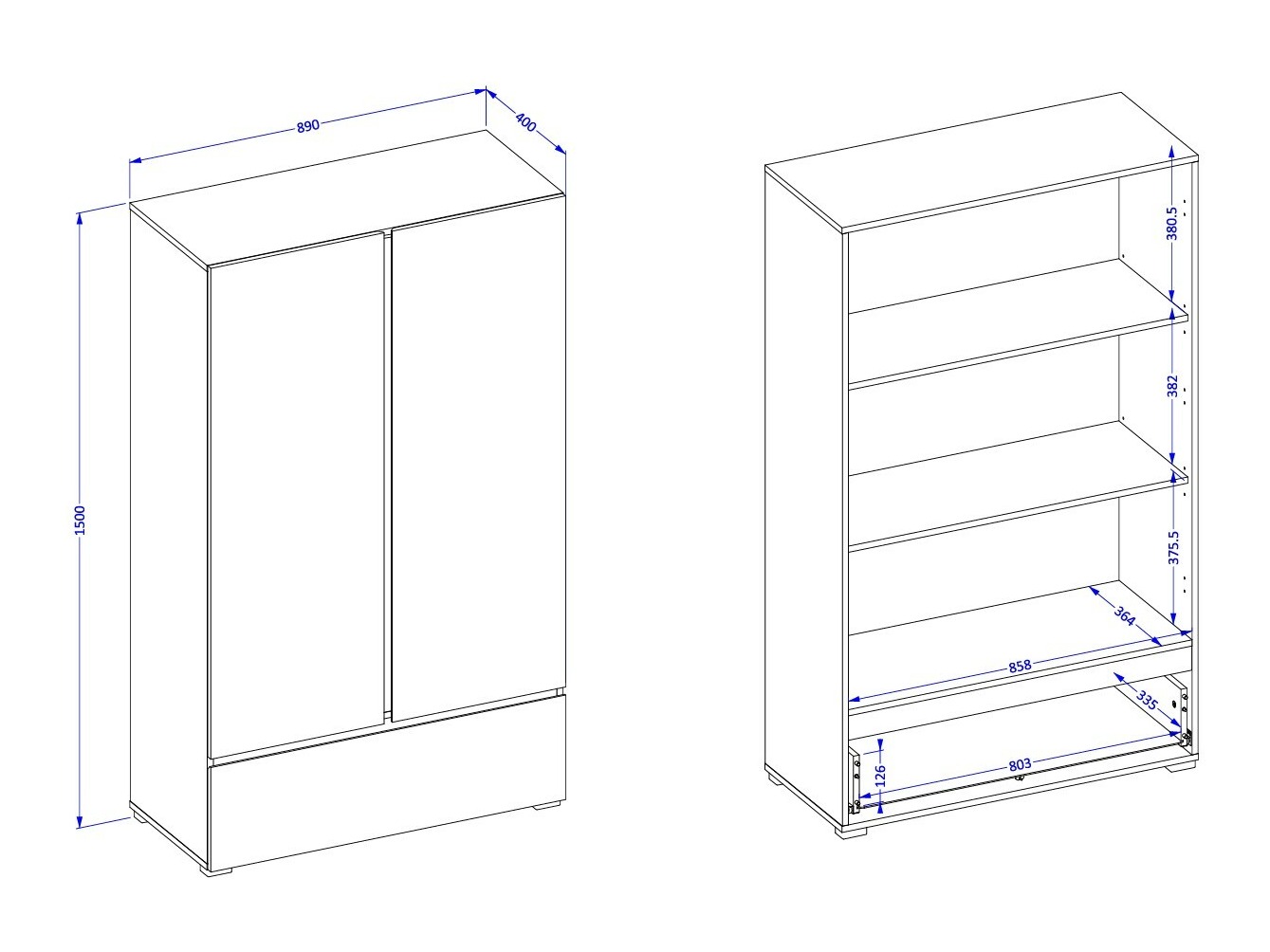 Polica Alfere 122 (Hrast Wotan)