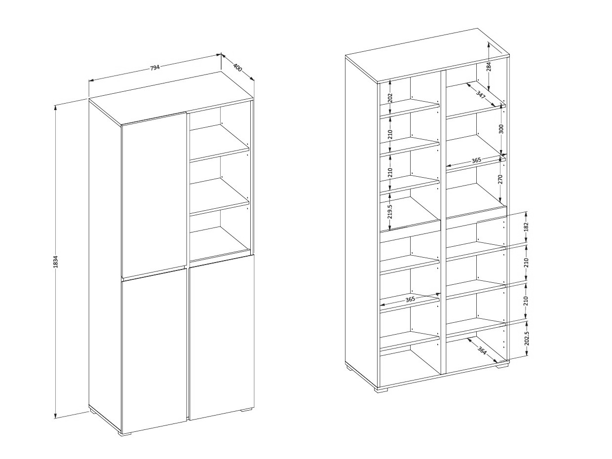 Polica za cipele Alfere 116 (Hrast Wotan)